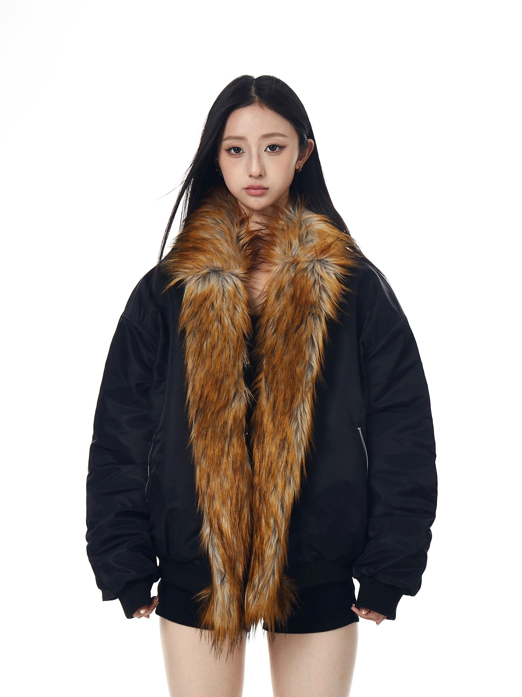 Fur-Spliced Mountain Hawk Designer Puffer Jacket
