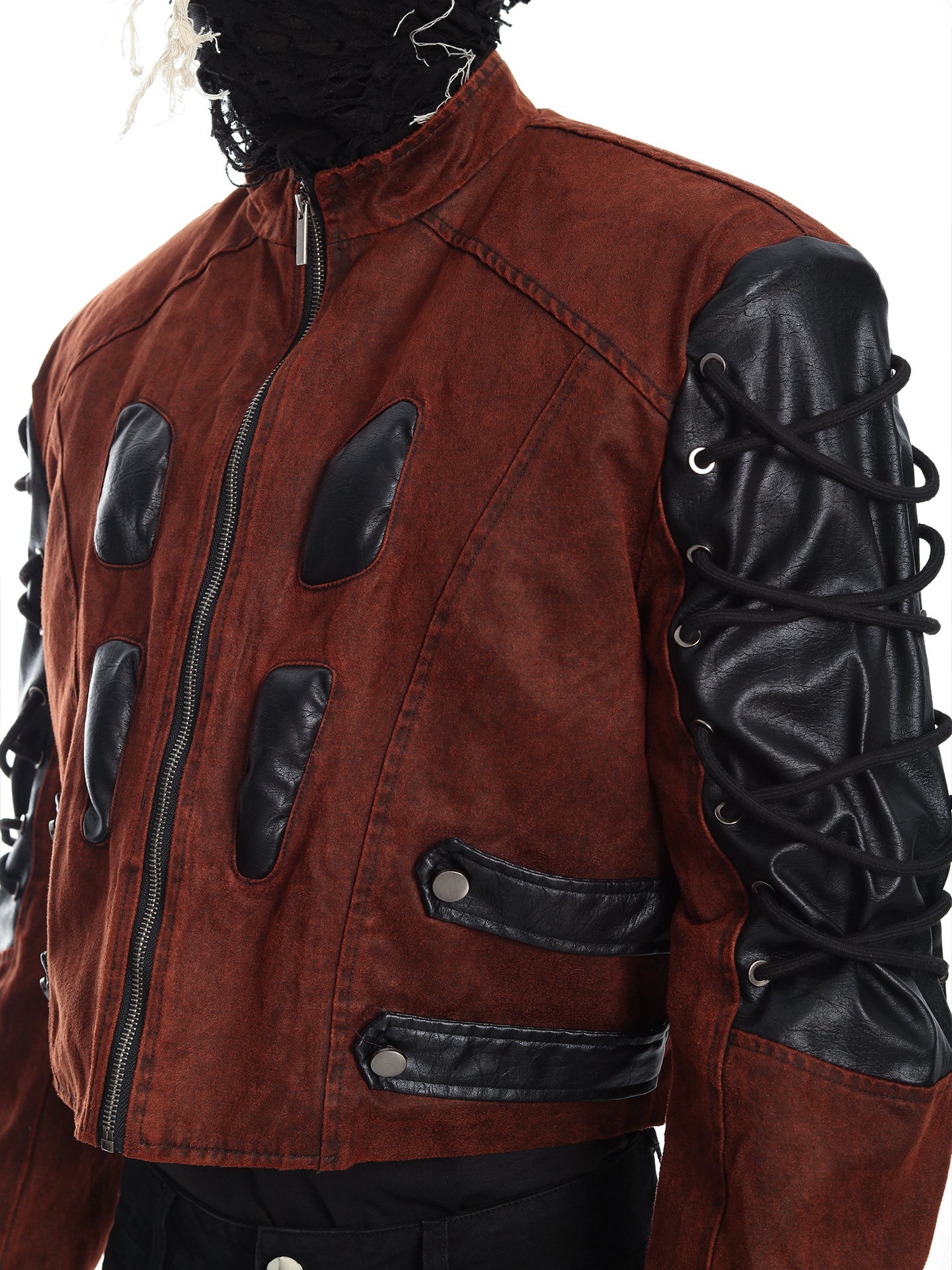 Avant-Garde Armor-Design Suede Moto Jacket