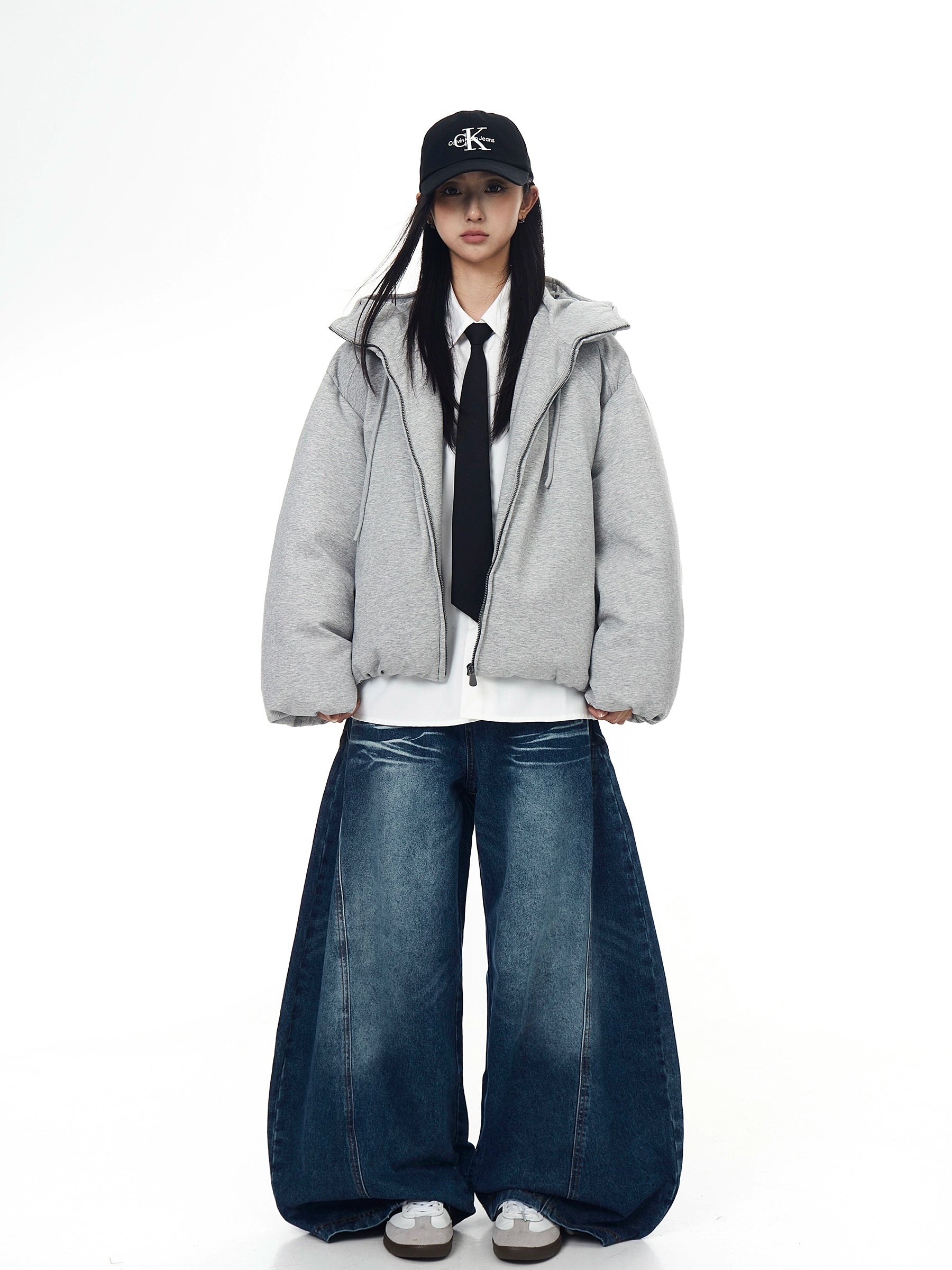 Deconstructed Bomber Oversized Hooded Puffer