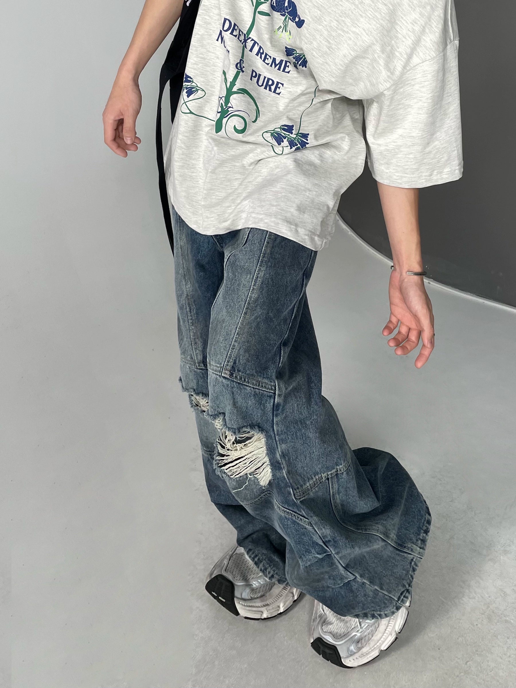 【25s Aug.】Vintage Heavily Distressed Ripped Jeans