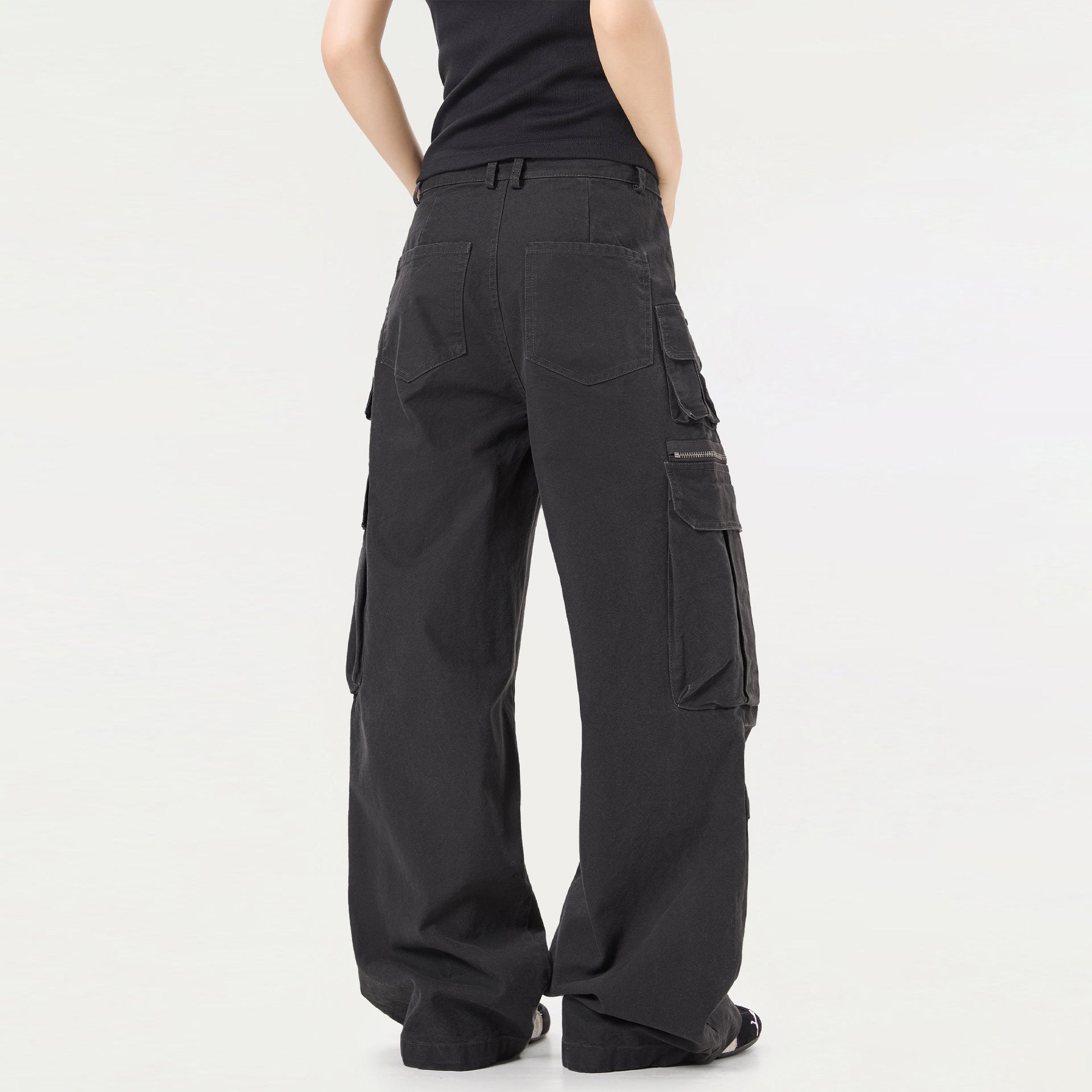 【25s Aug.】Vintage Washed Multi-Pocket Straight Cargo Pants