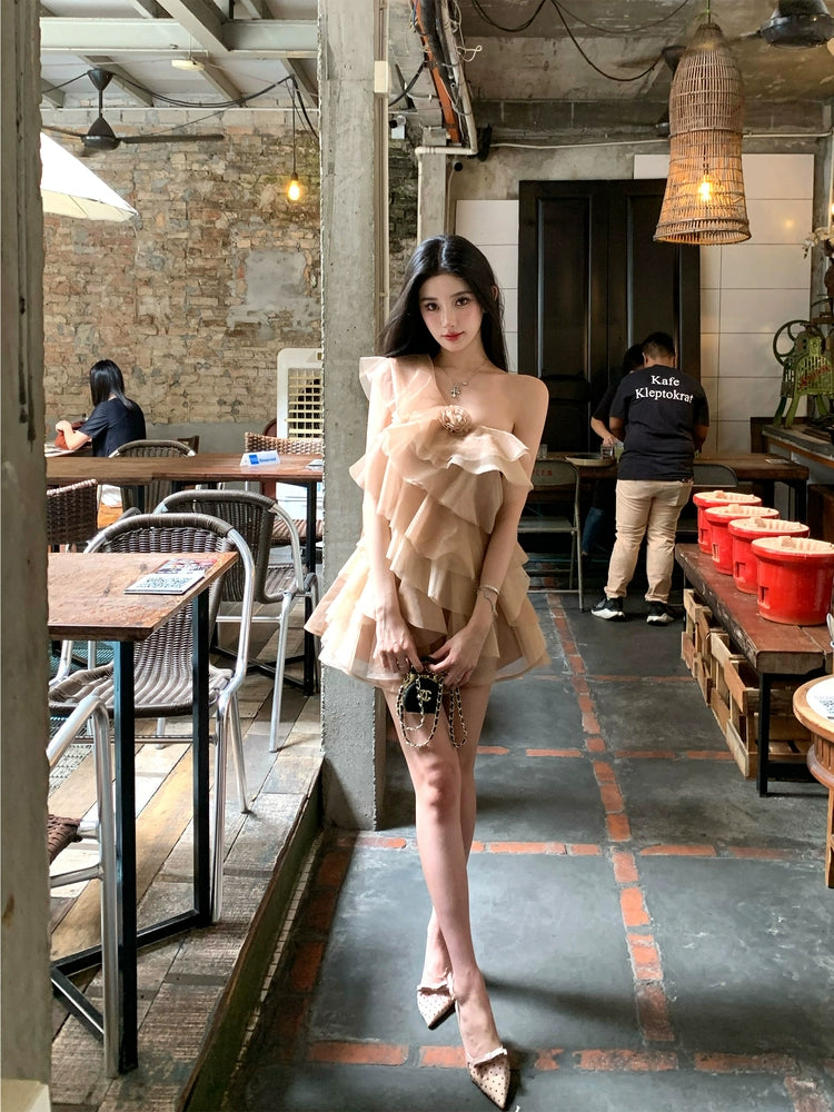 Layered Mesh Princess Dress