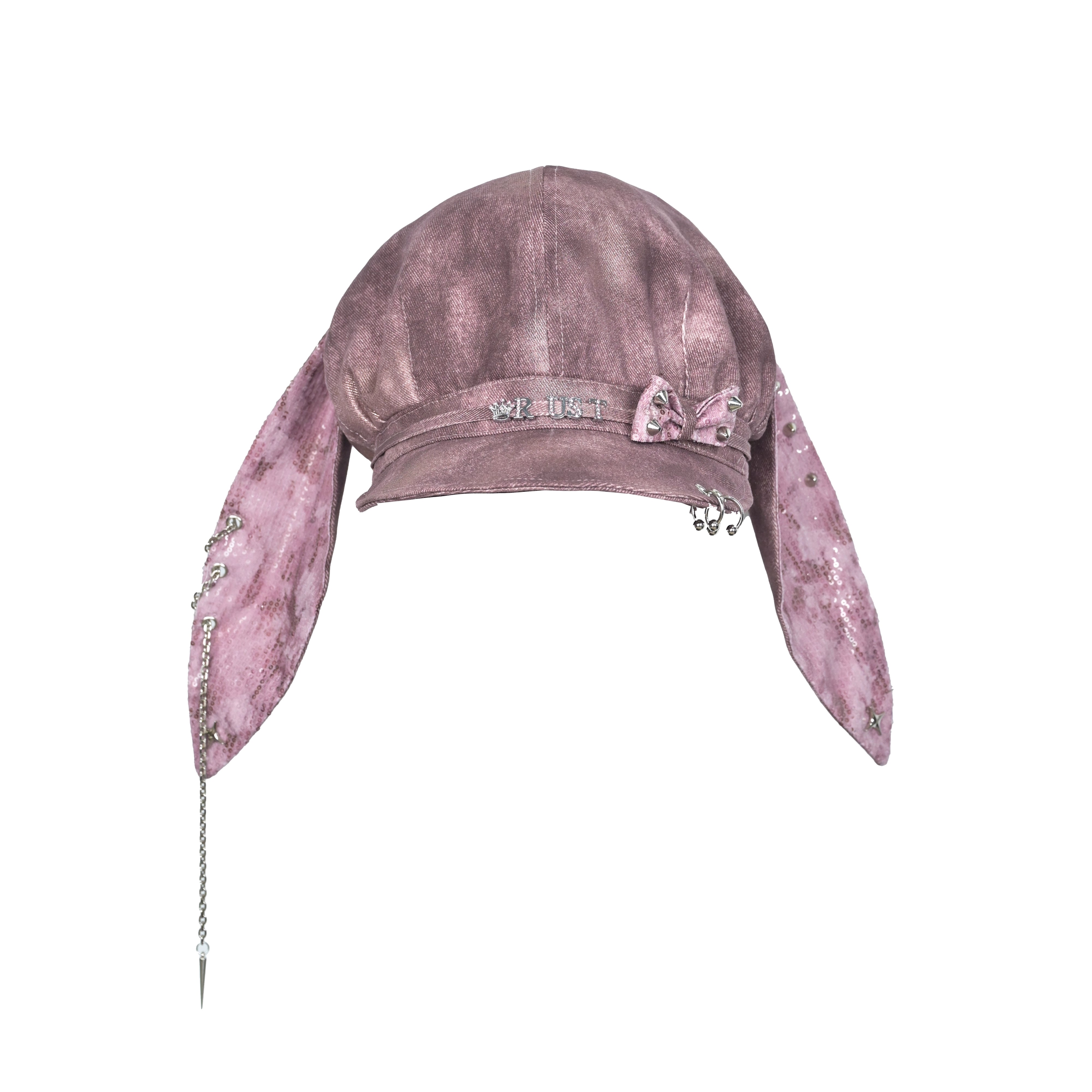 Studded Bunny Beret Hat