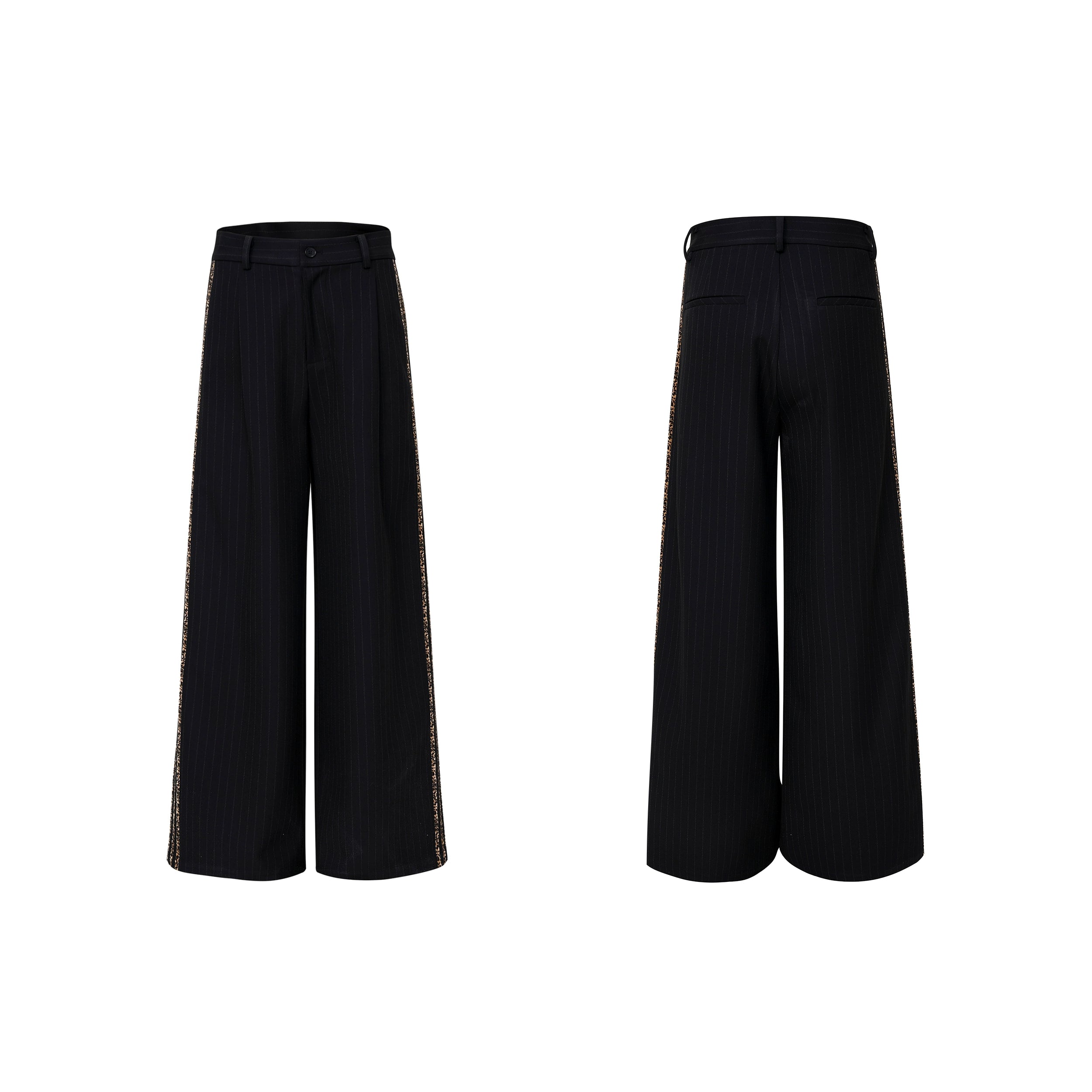 Gray Stripe Shoulder Suit Jacket Set