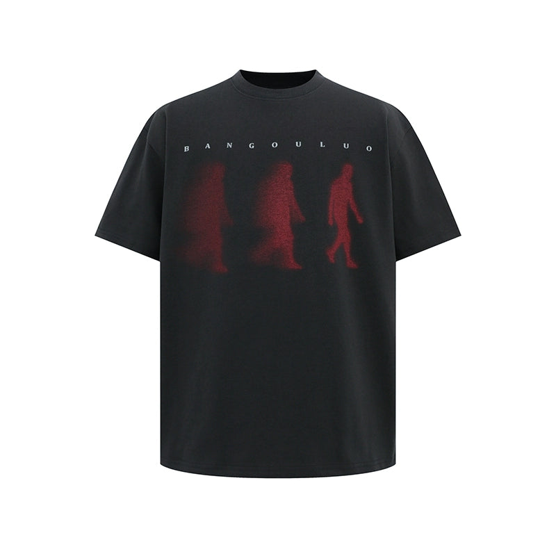 【25s Sep.】Vintage Street Letter Print Loose T-Shirt