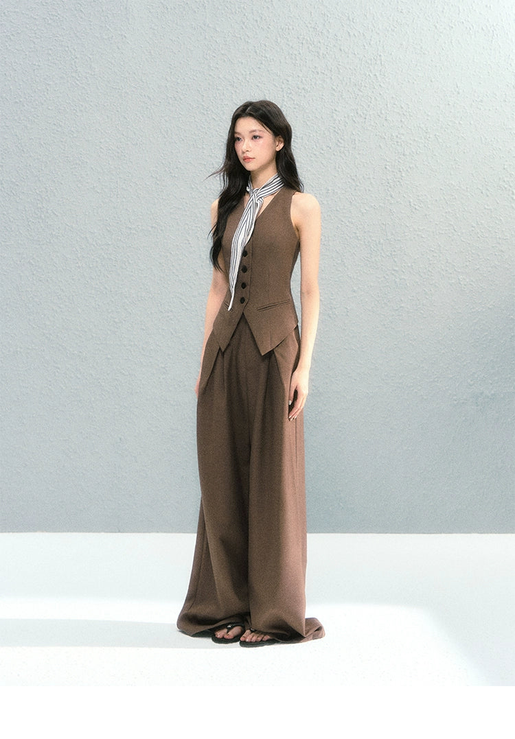 Vintage Blazer Vest Pants Set