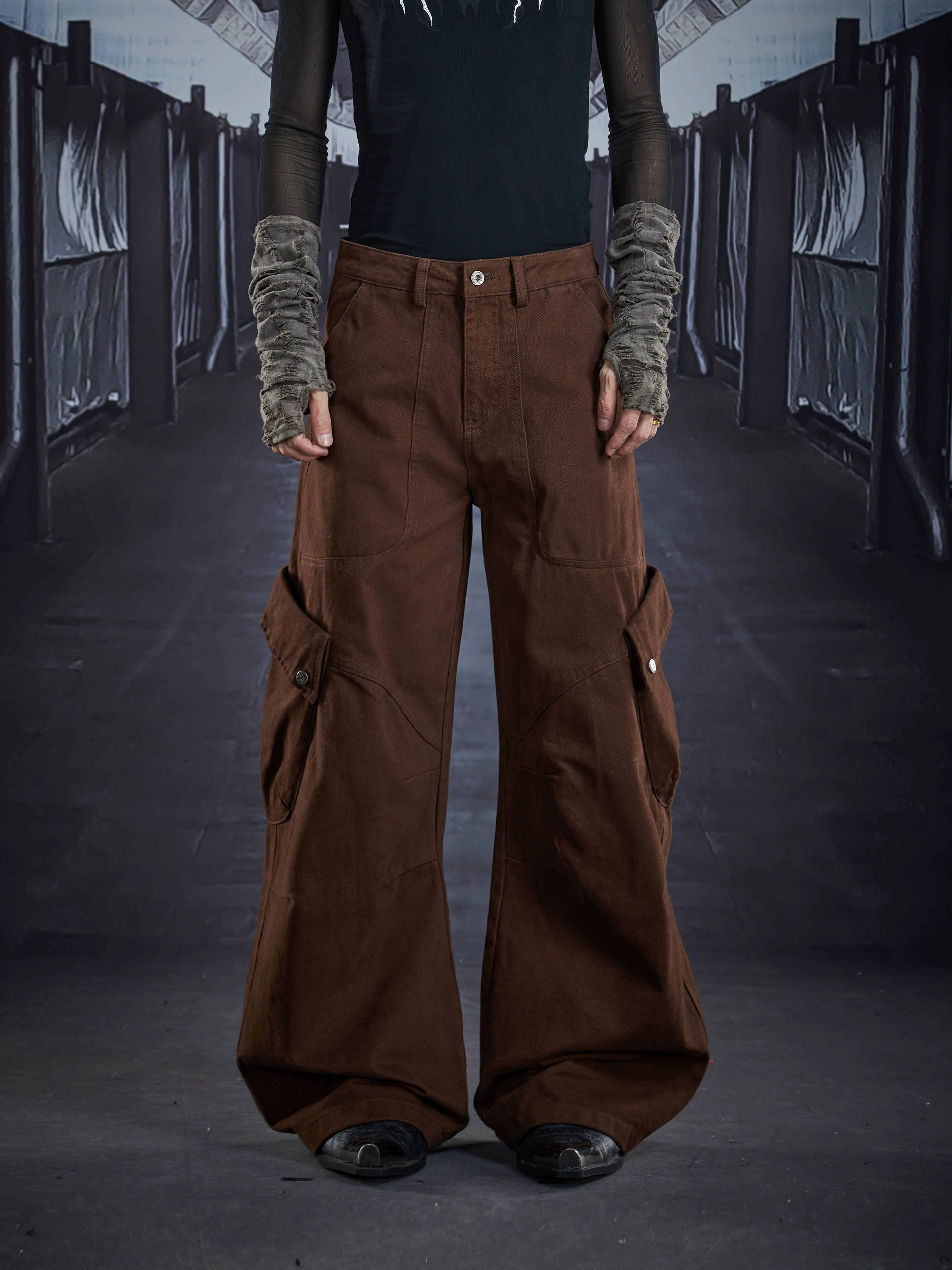 American Street Deconstructed Multi-Pocket Cargo Pants