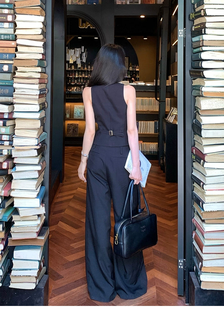 Vintage Blazer Vest Pants Set