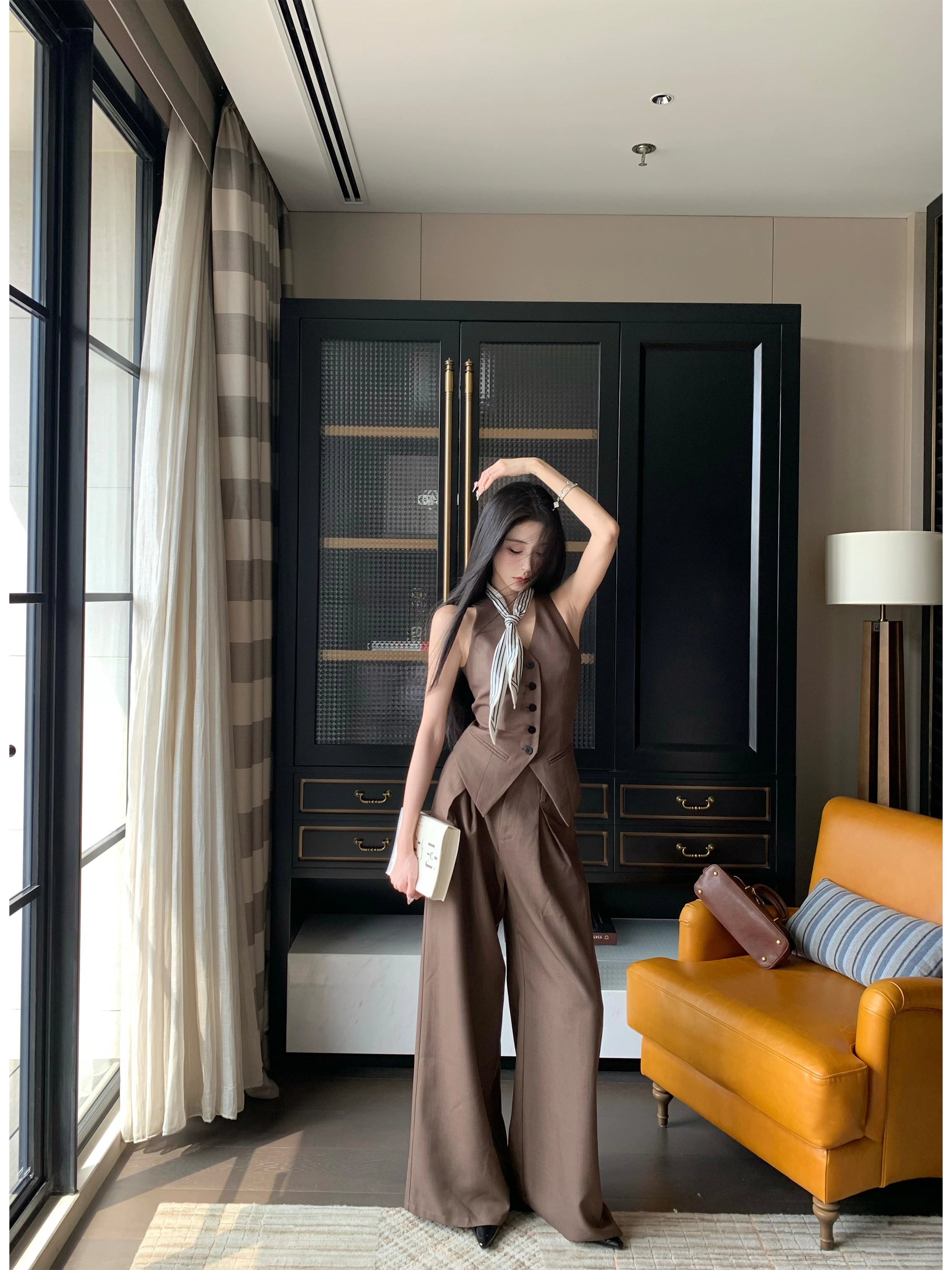 Vintage Blazer Vest Pants Set