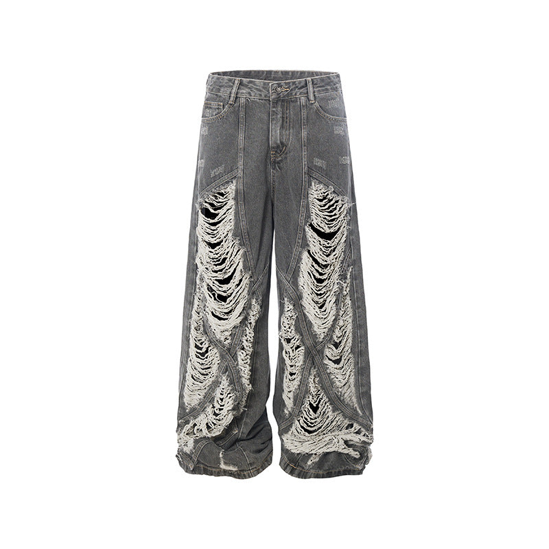 【25s Aug.】Grunge Distressed Wide-Leg Jeans