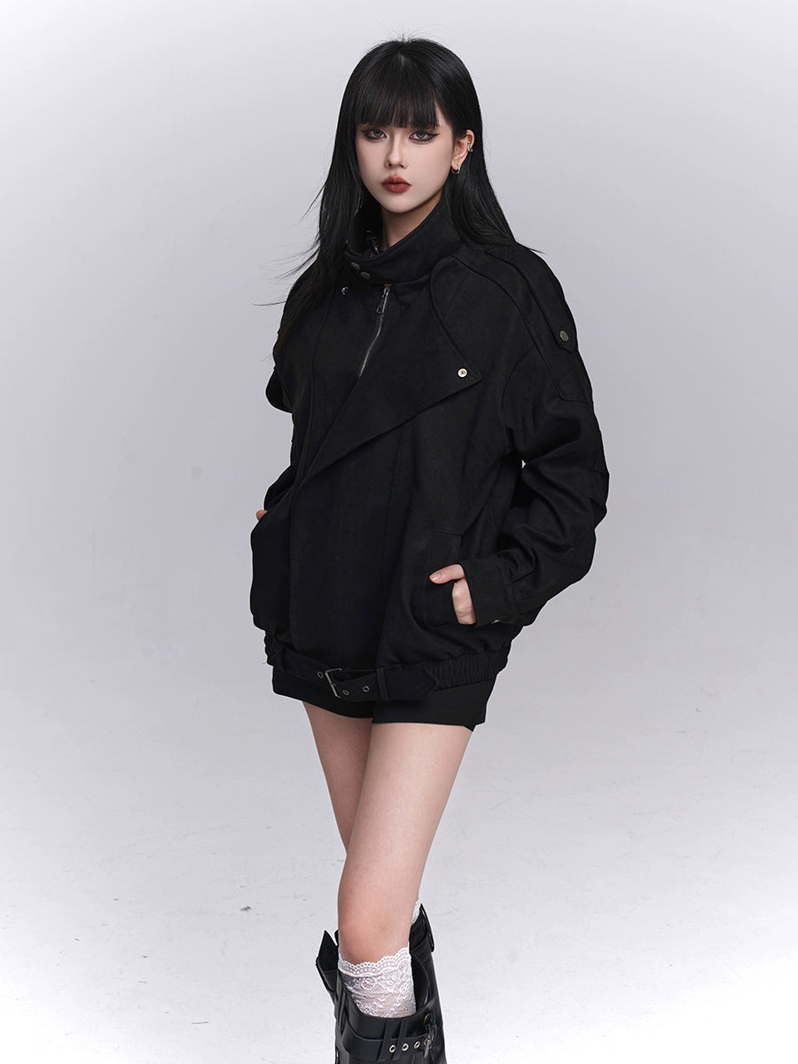 Brown Soft Suede Workwear Jacket