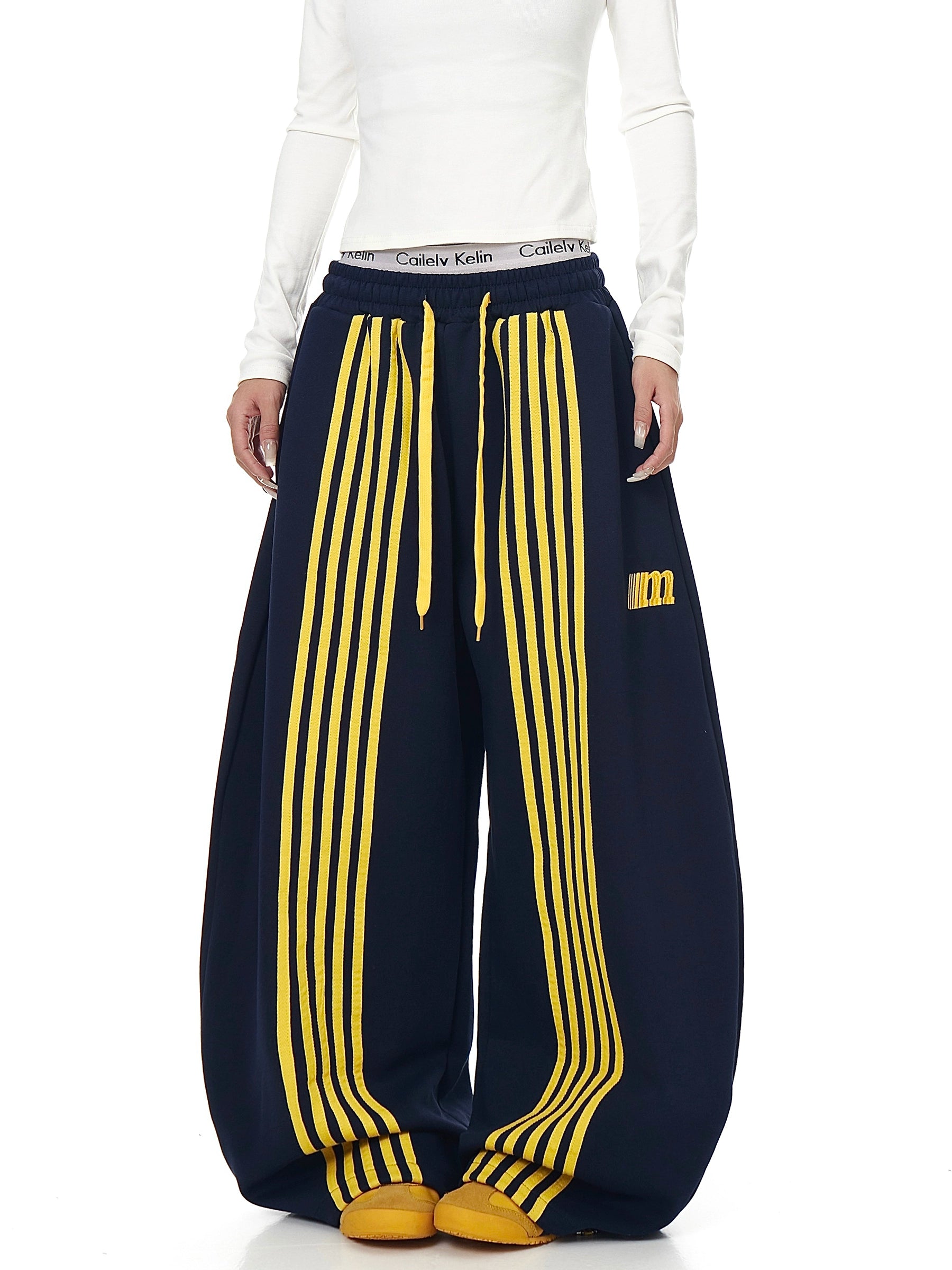 Colorblock Stripe Street Sweatpants