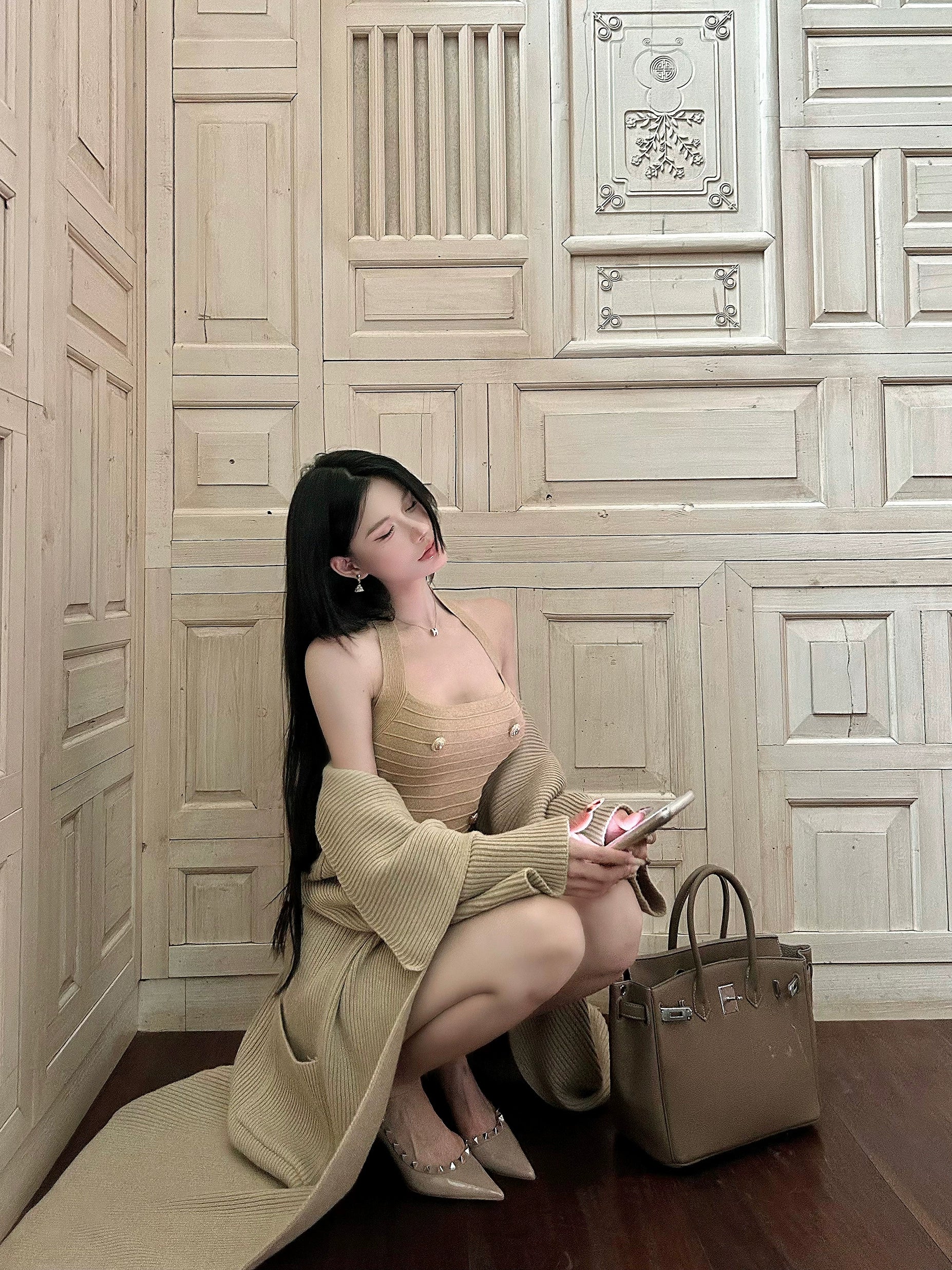 Vintage Long Knit Cardigan