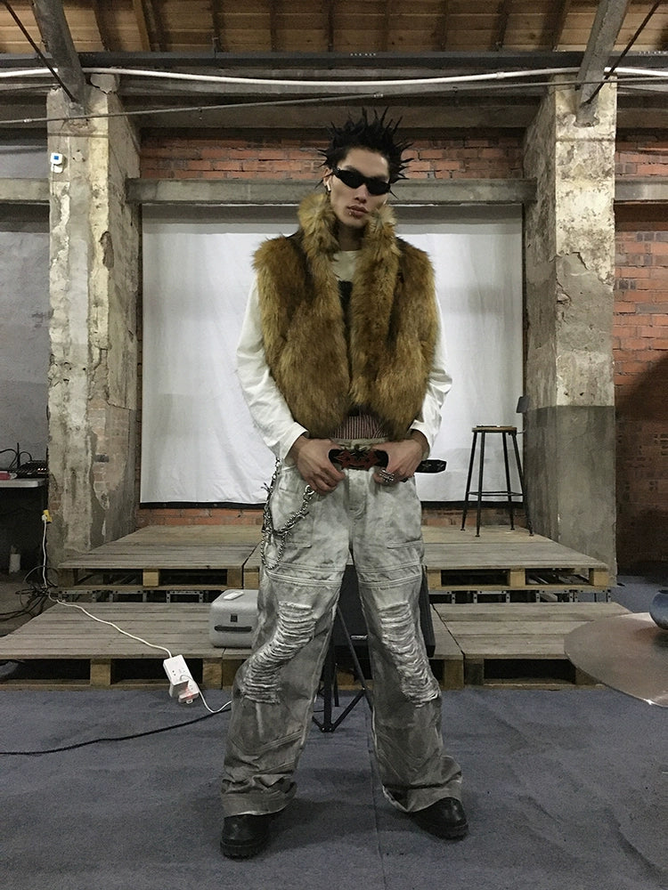 【25s Sep.】Vintage Washed Floor-Length Denim Pants