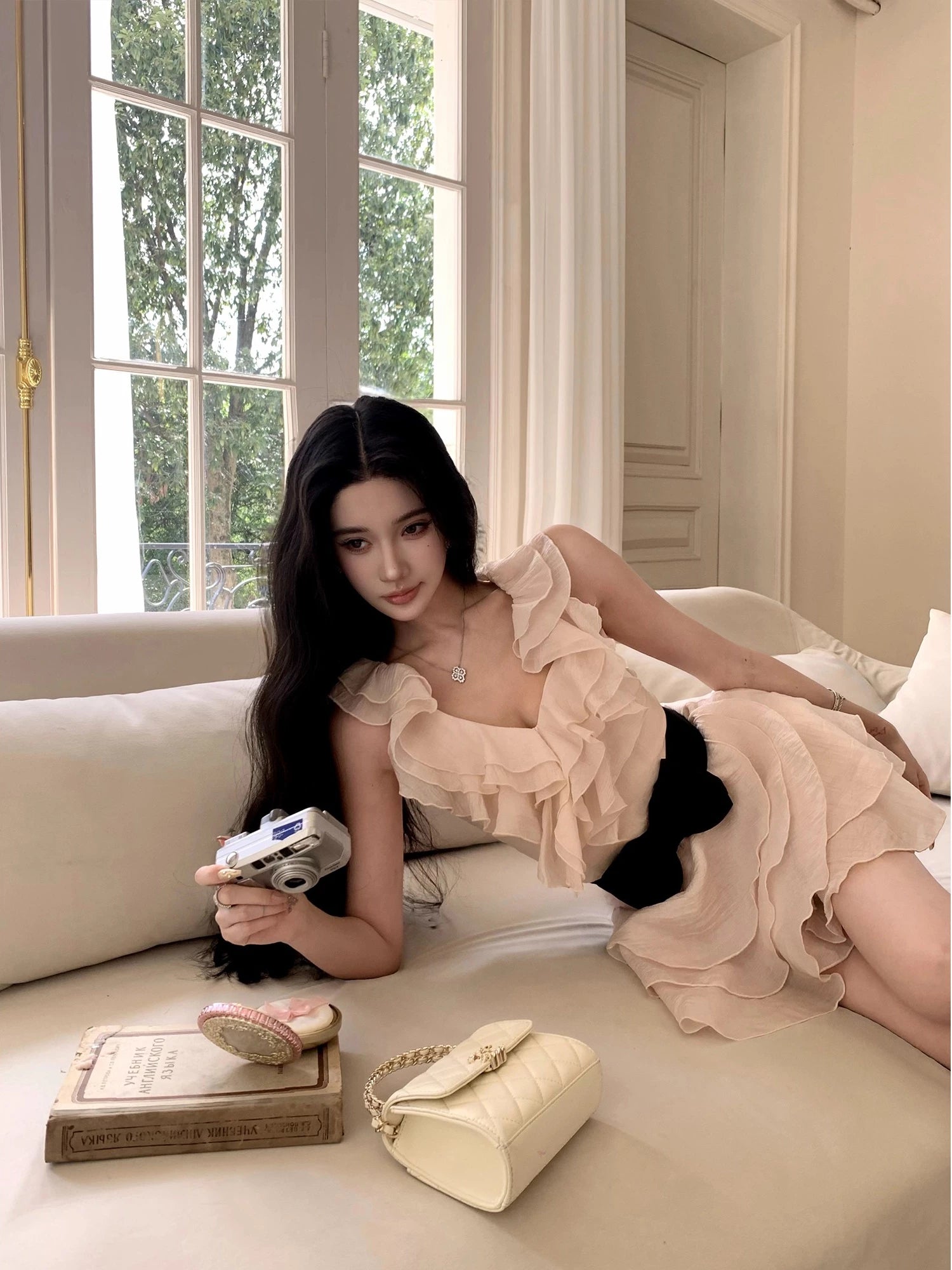 Black Bow Waist Belt