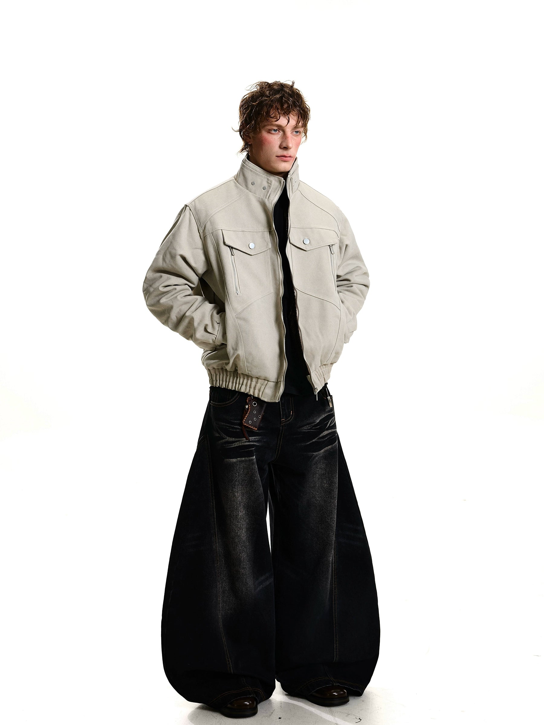 Heavy Canvas Stand-Collar Python Hawk Utility Jacket