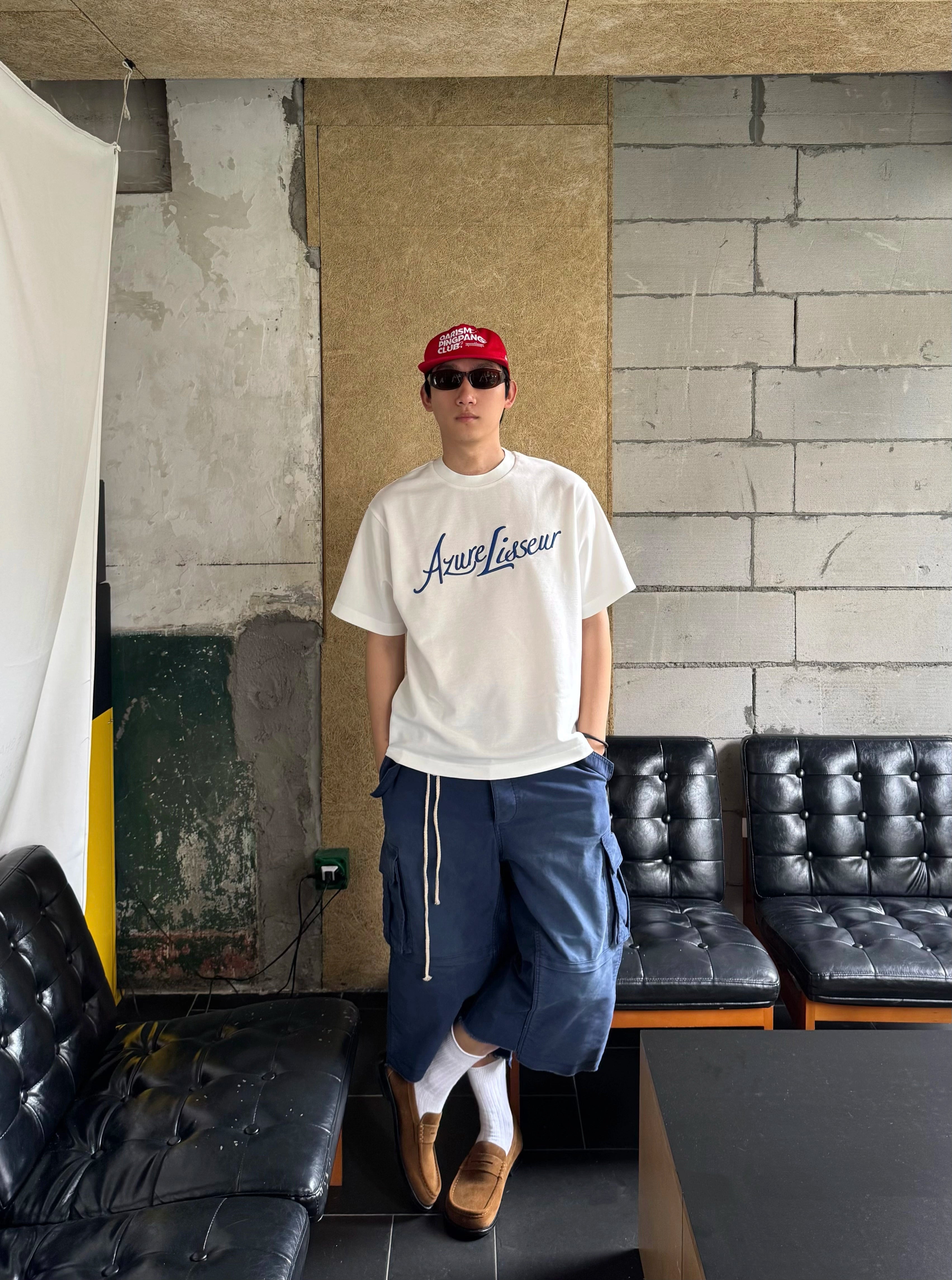 【25s Sep.】Washed Distressed Mole-Skin Cropped Cargo Pants
