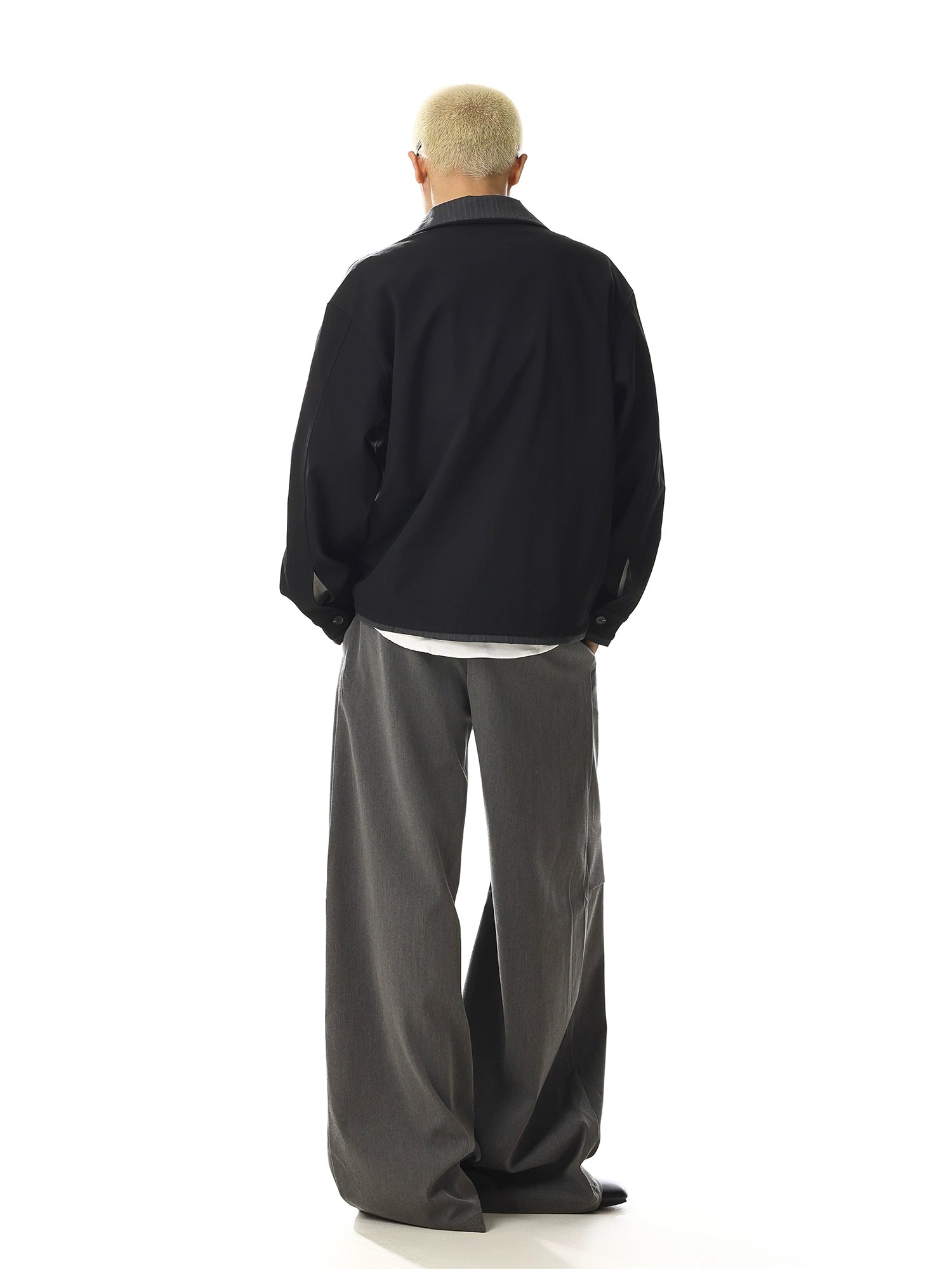 Vintage Layered-Effect Jacket with Cleanfit Streetwear Style