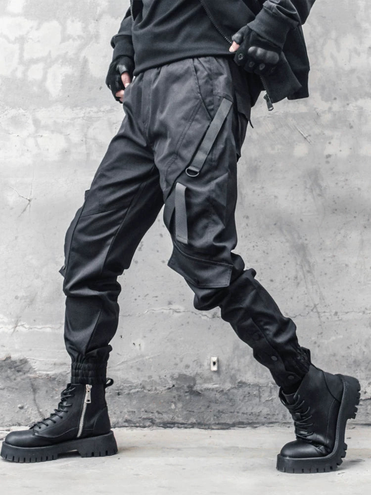 Sanhoostudio Strap Cuffed Tactical Cargo Pants