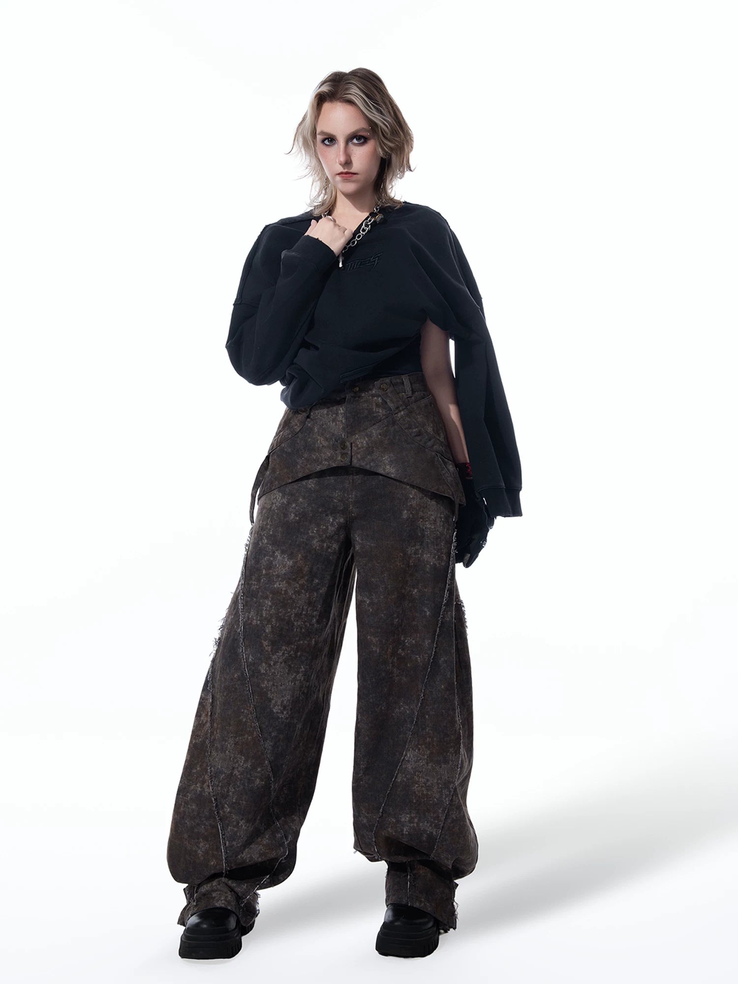 Sanhoostudio Scythe Wide Denim Pants