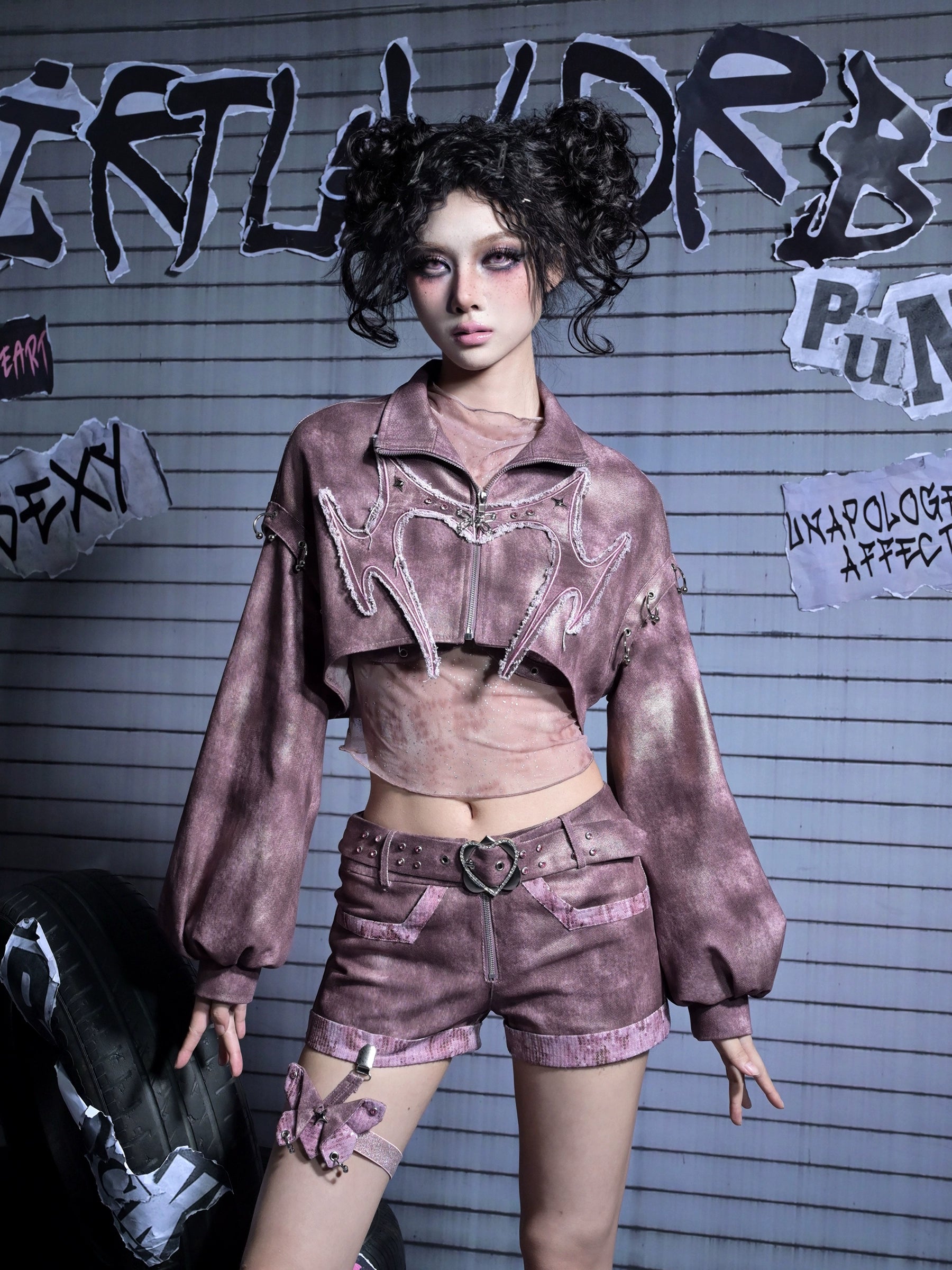 Studded Embroidered Denim Jacket