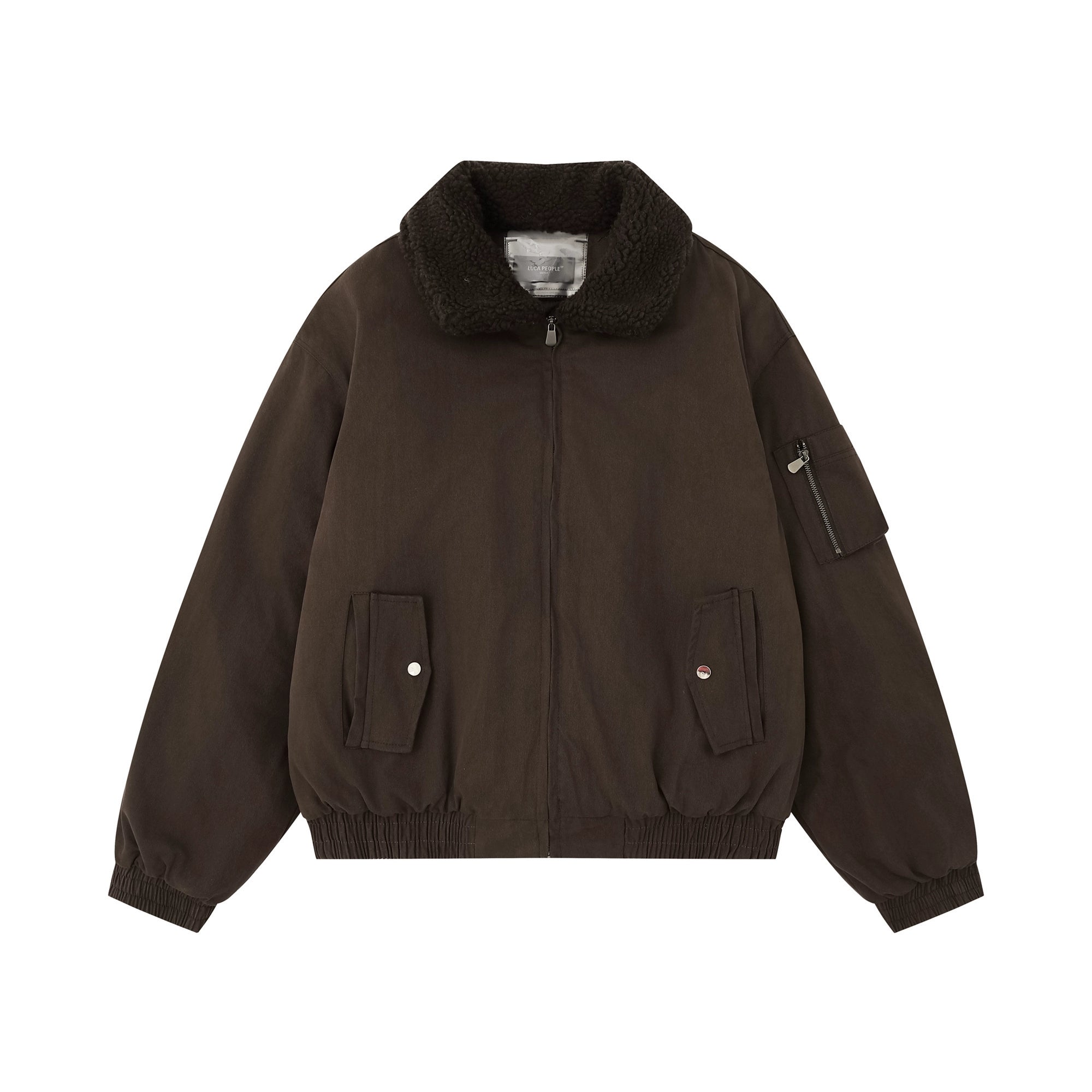 Coffee Sherpa Collar Cleanfit Winter Jacket