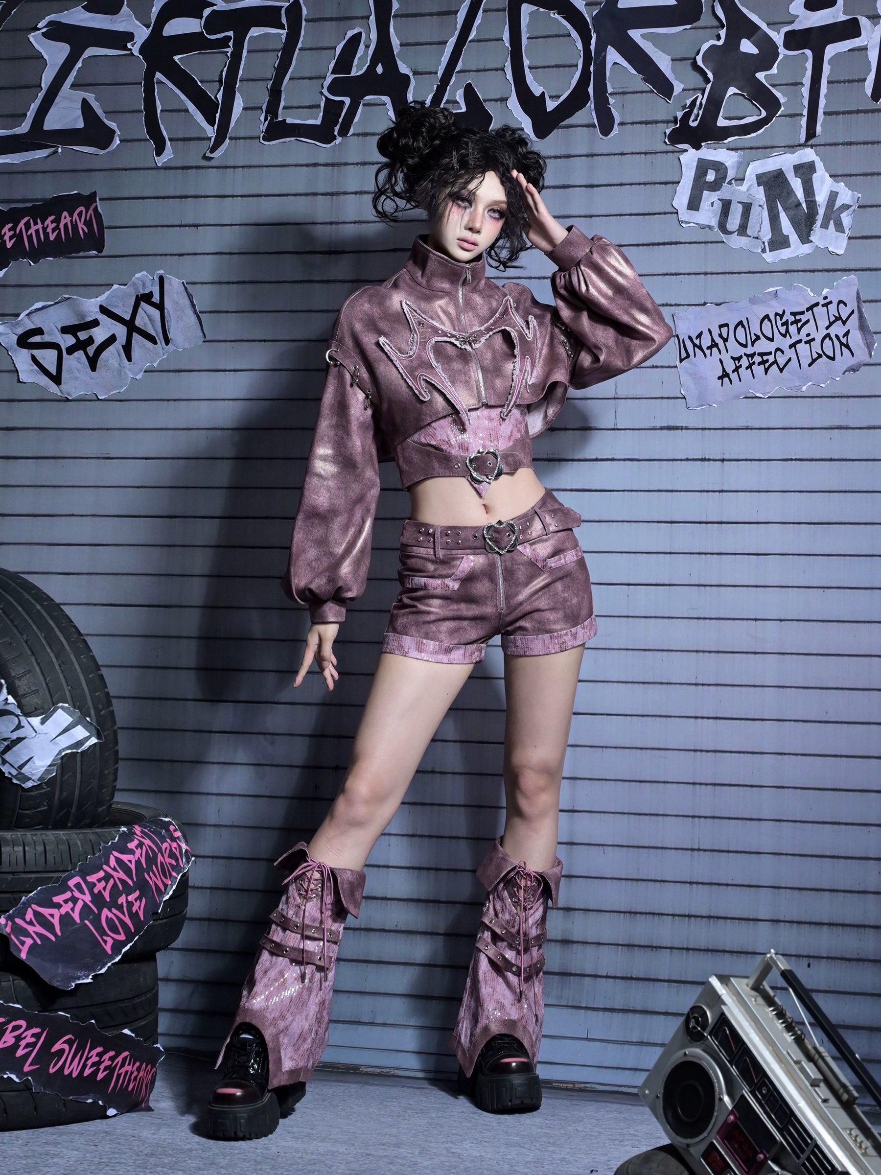 Studded Embroidered Denim Jacket