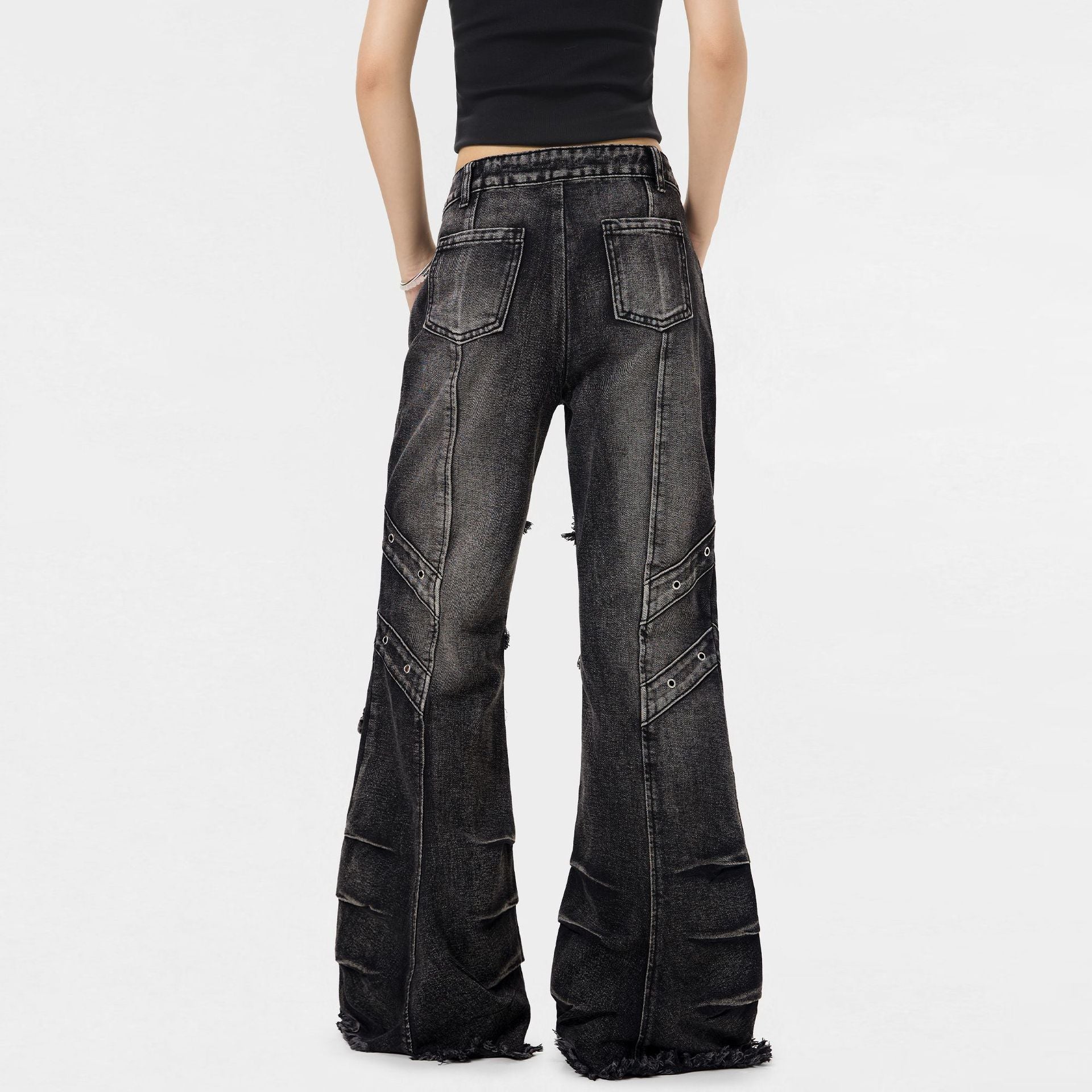 【25s Jul.】Punk Y2K Flared Denim Pants