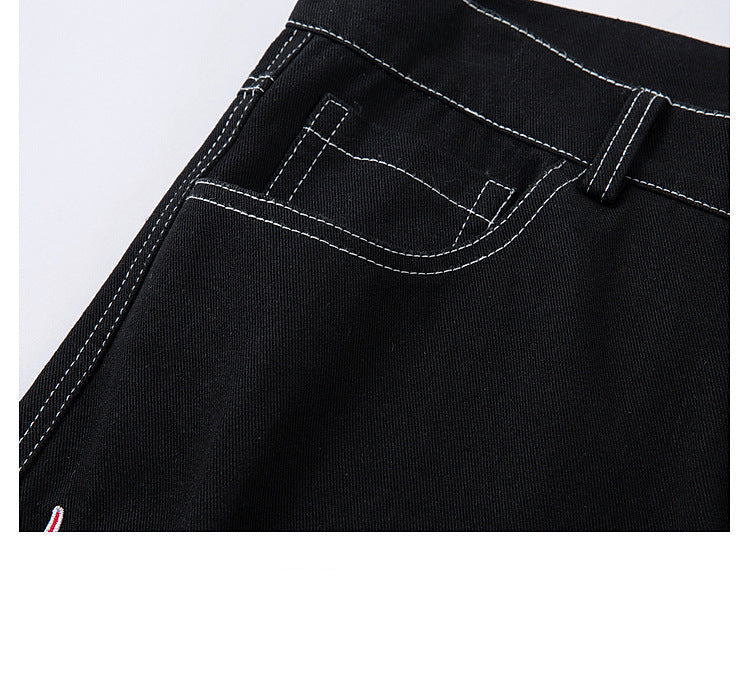 【25s Aug.】Original Thorn Embroidered Straight-Leg Jeans