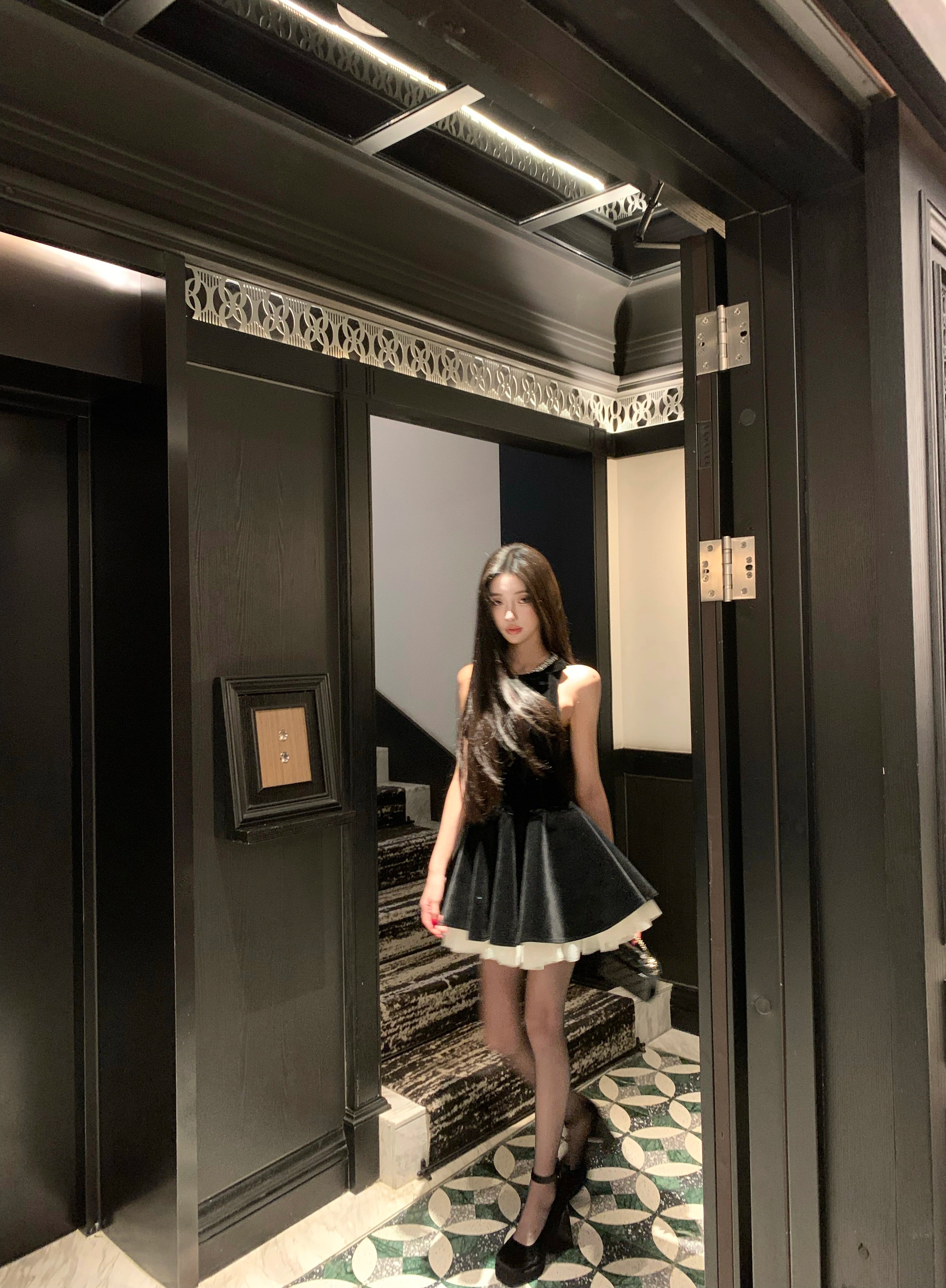 Black Velvet Princess Dress