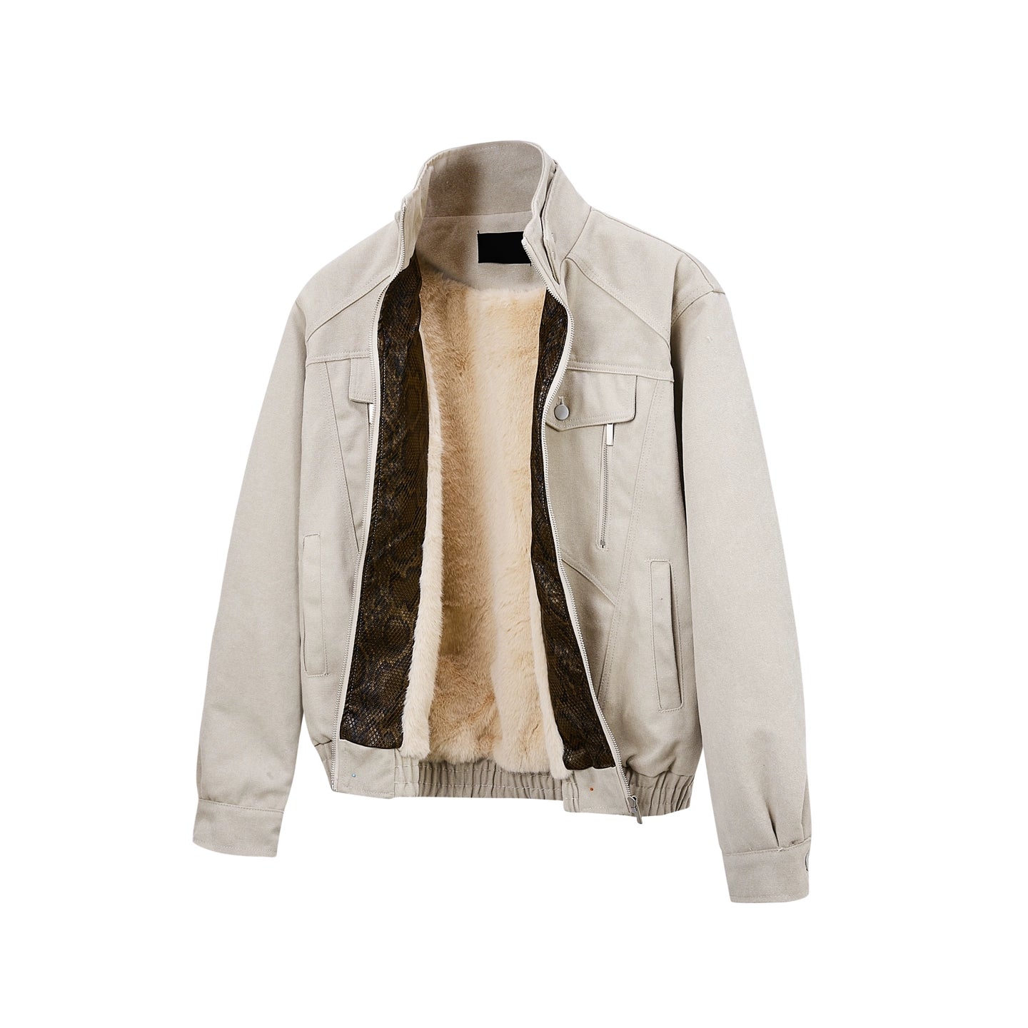 Heavy Canvas Stand-Collar Python Hawk Utility Jacket