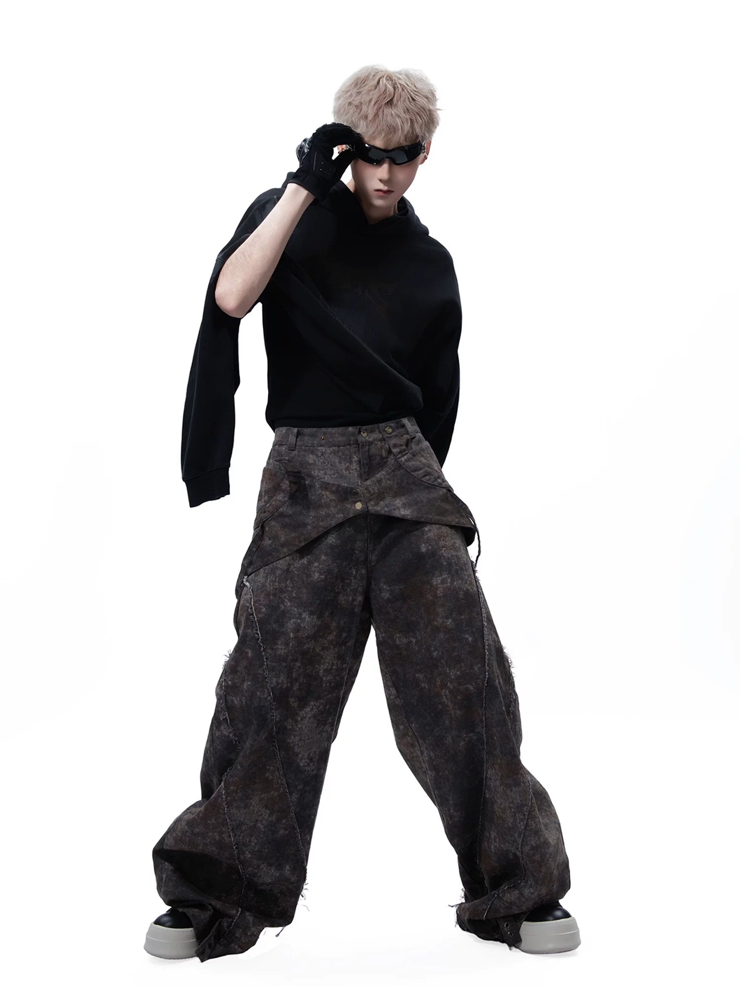 Sanhoostudio Scythe Wide Denim Pants