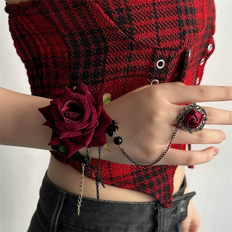 Black Lace Floral Choker Necklace