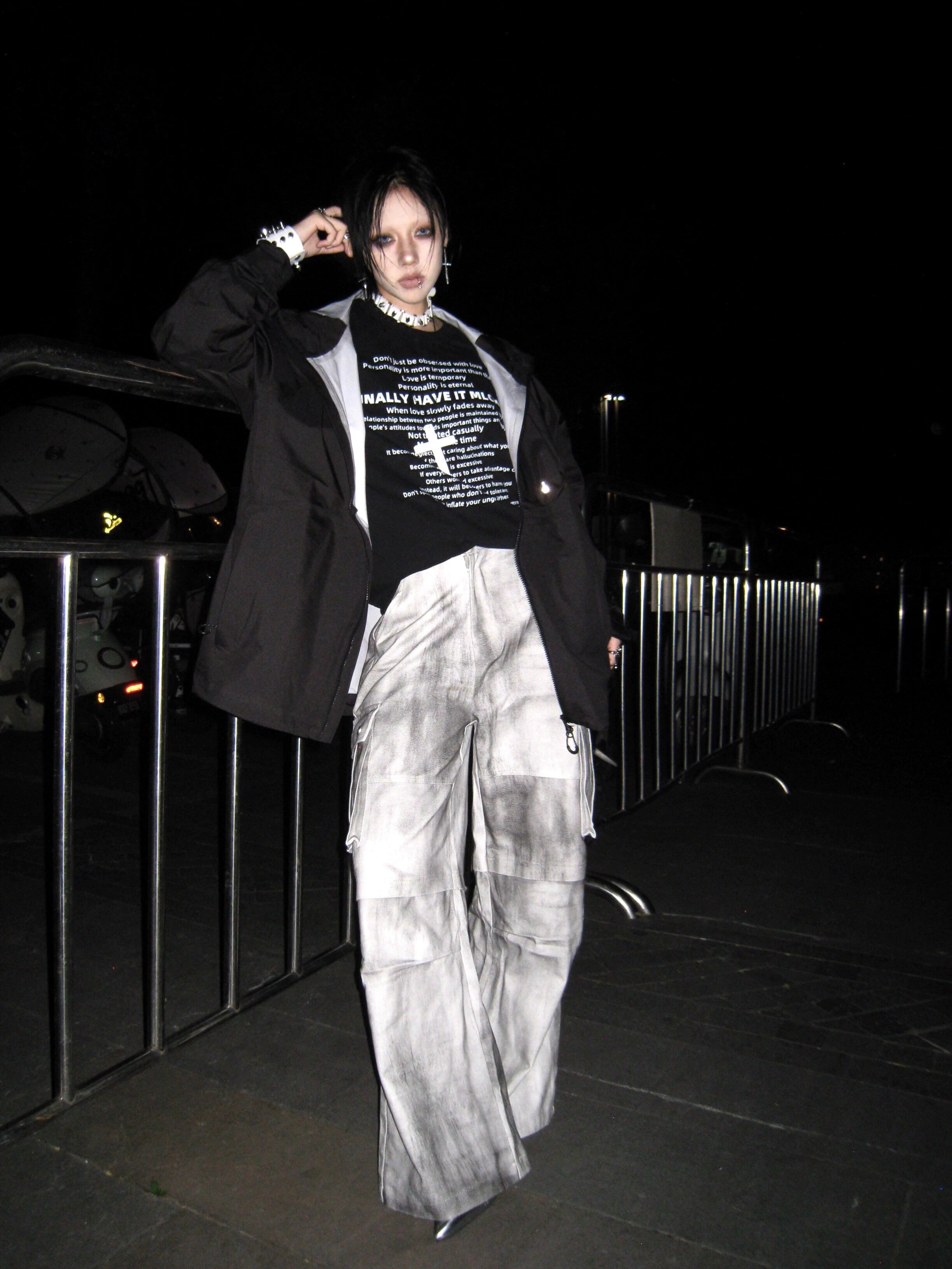 【25s Sep.】Washed Distressed Cargo Wide-Leg Pants