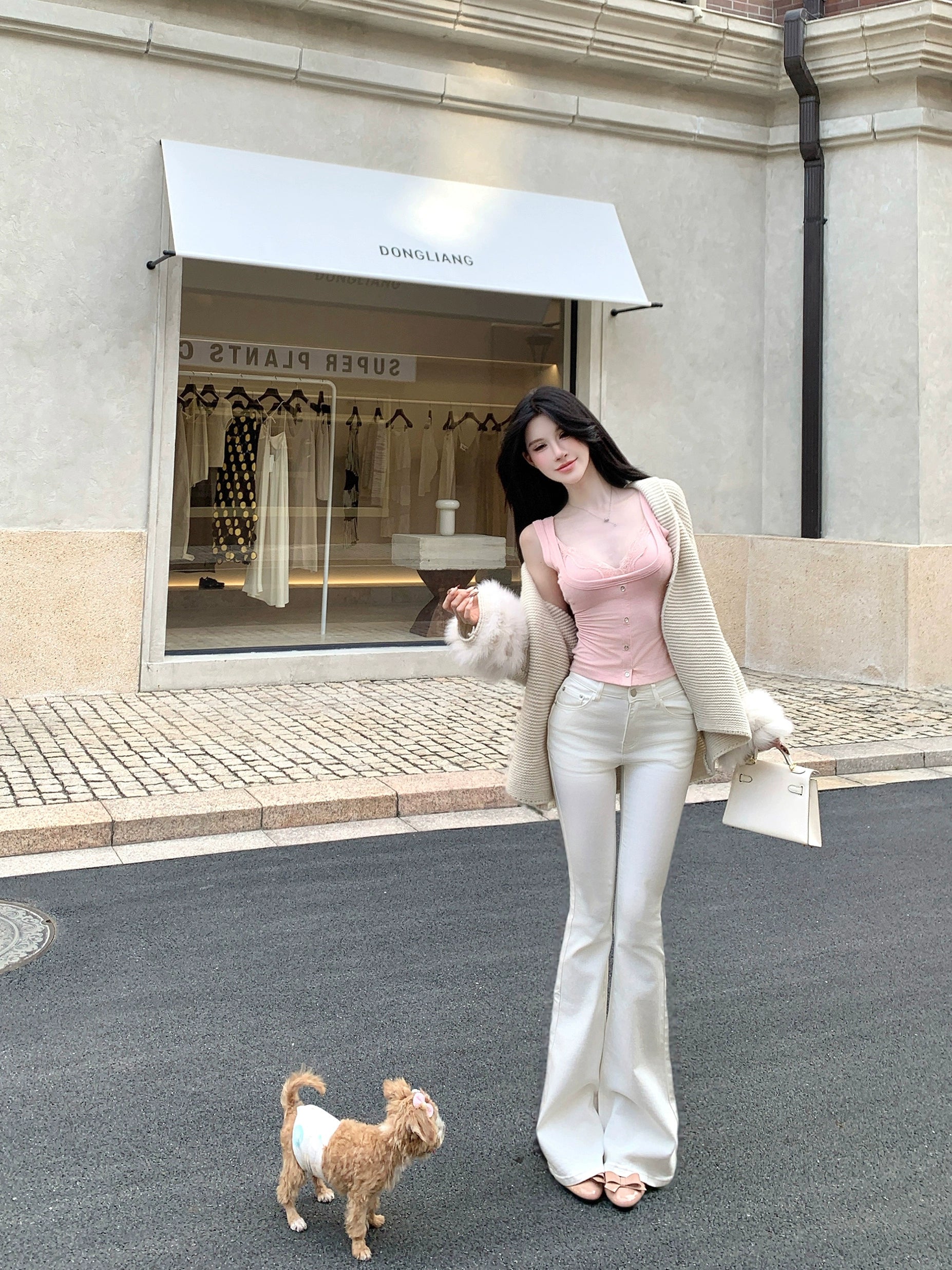 White Flared Denim Jeans