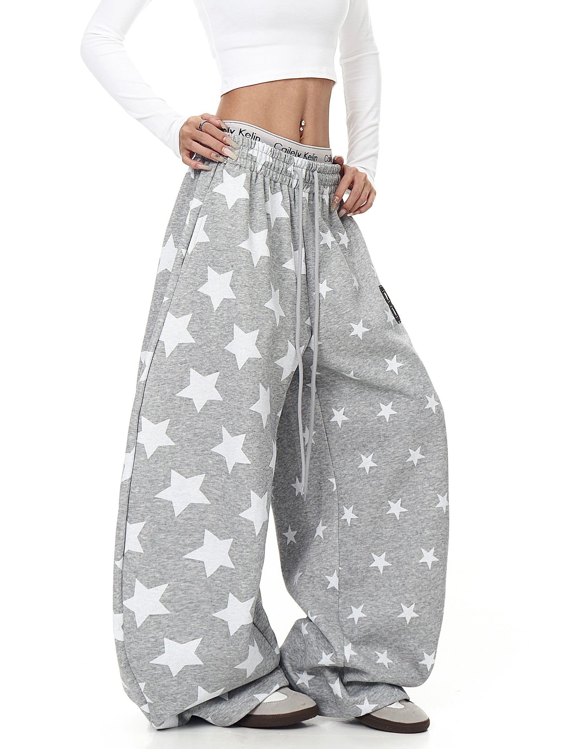 Star Pattern Street Baggy Sweatpants
