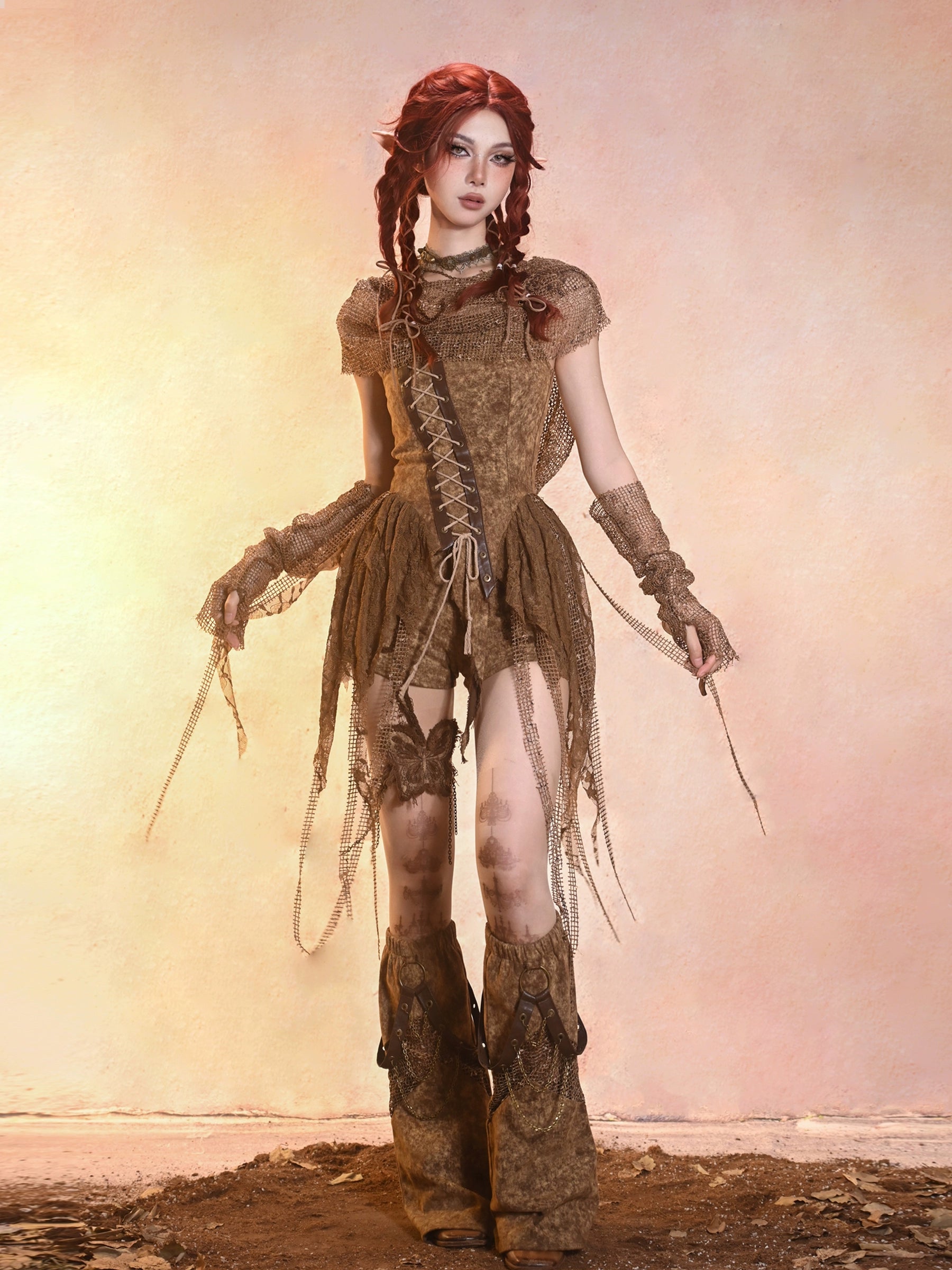 Asymmetric Denim Bustier Top