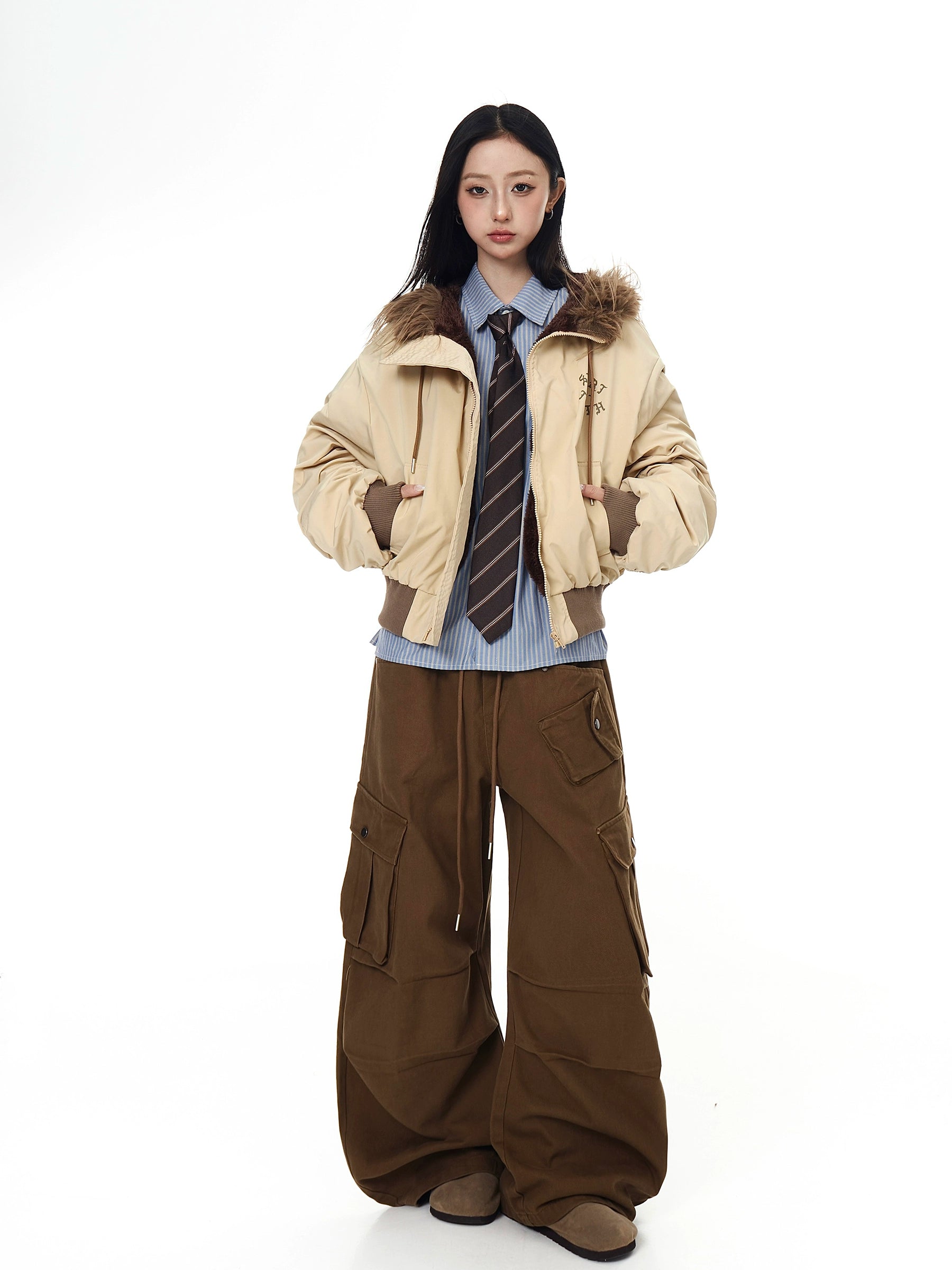 Fur-Lined Parka Street Jacket