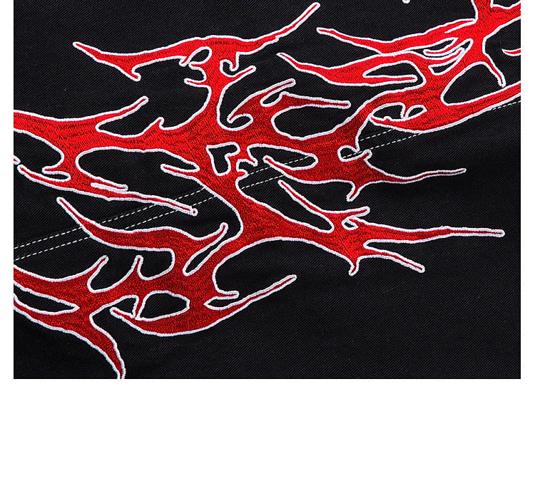 【25s Aug.】Original Thorn Embroidered Straight-Leg Jeans