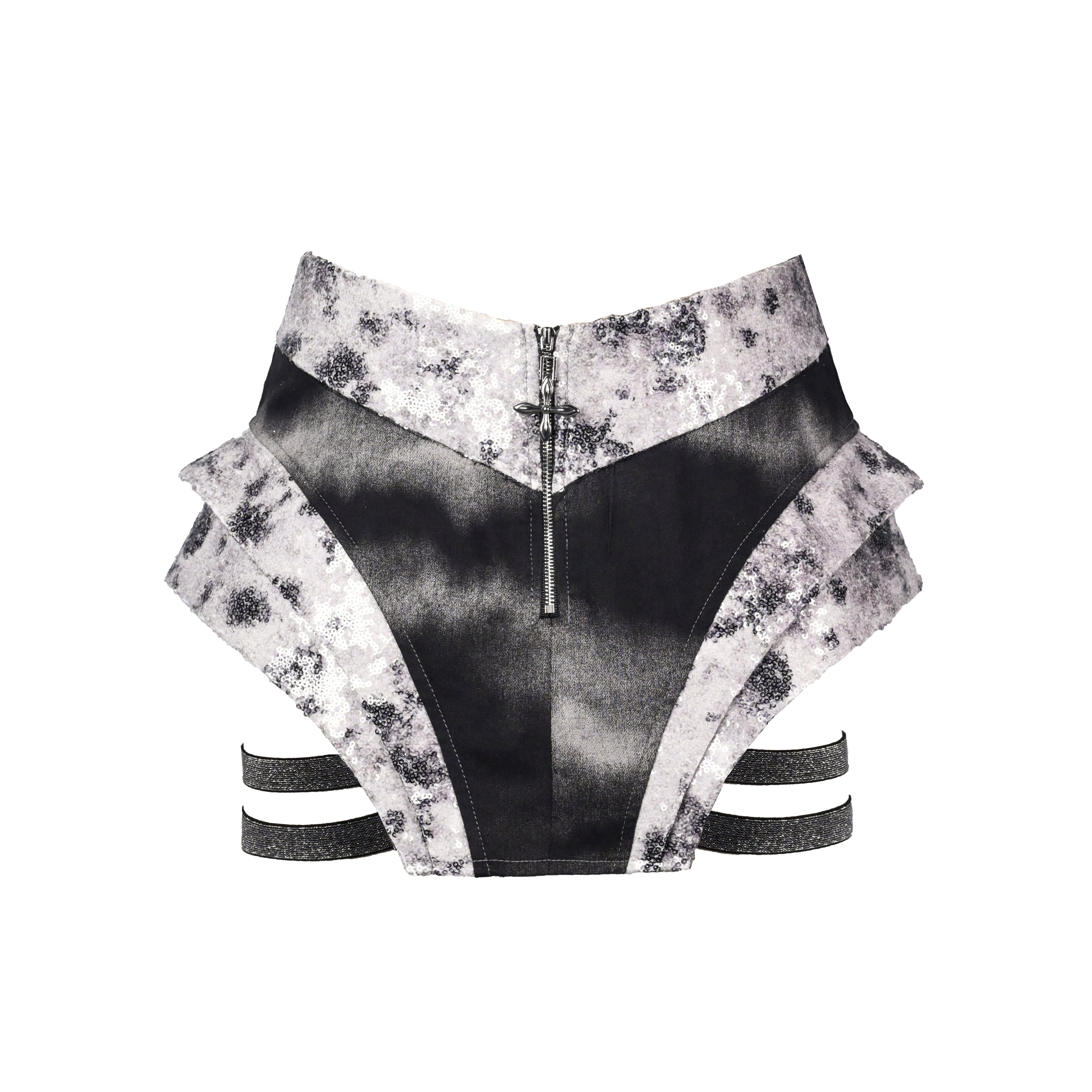 Low-Waist Sequin Mini Skirt