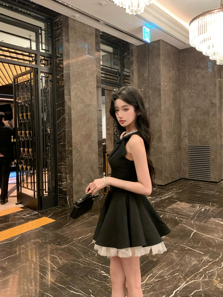 Black Velvet Princess Dress
