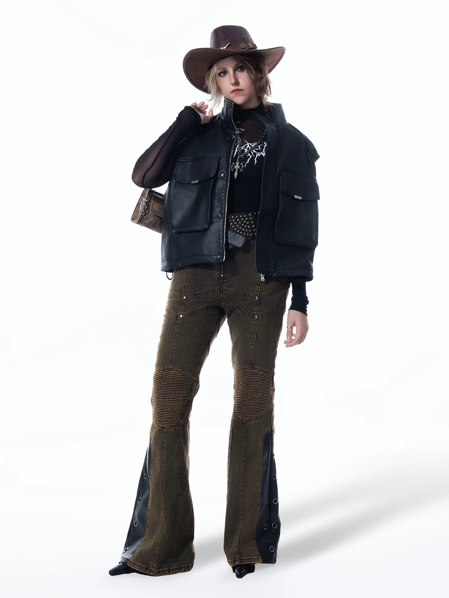 Sanhoostudio Distressed Flared Denim Pants