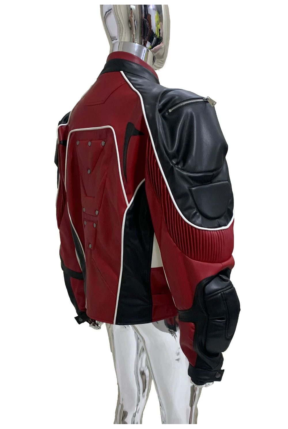 Sanhoostudio Colorblock Padded Shoulder Racing Jacket