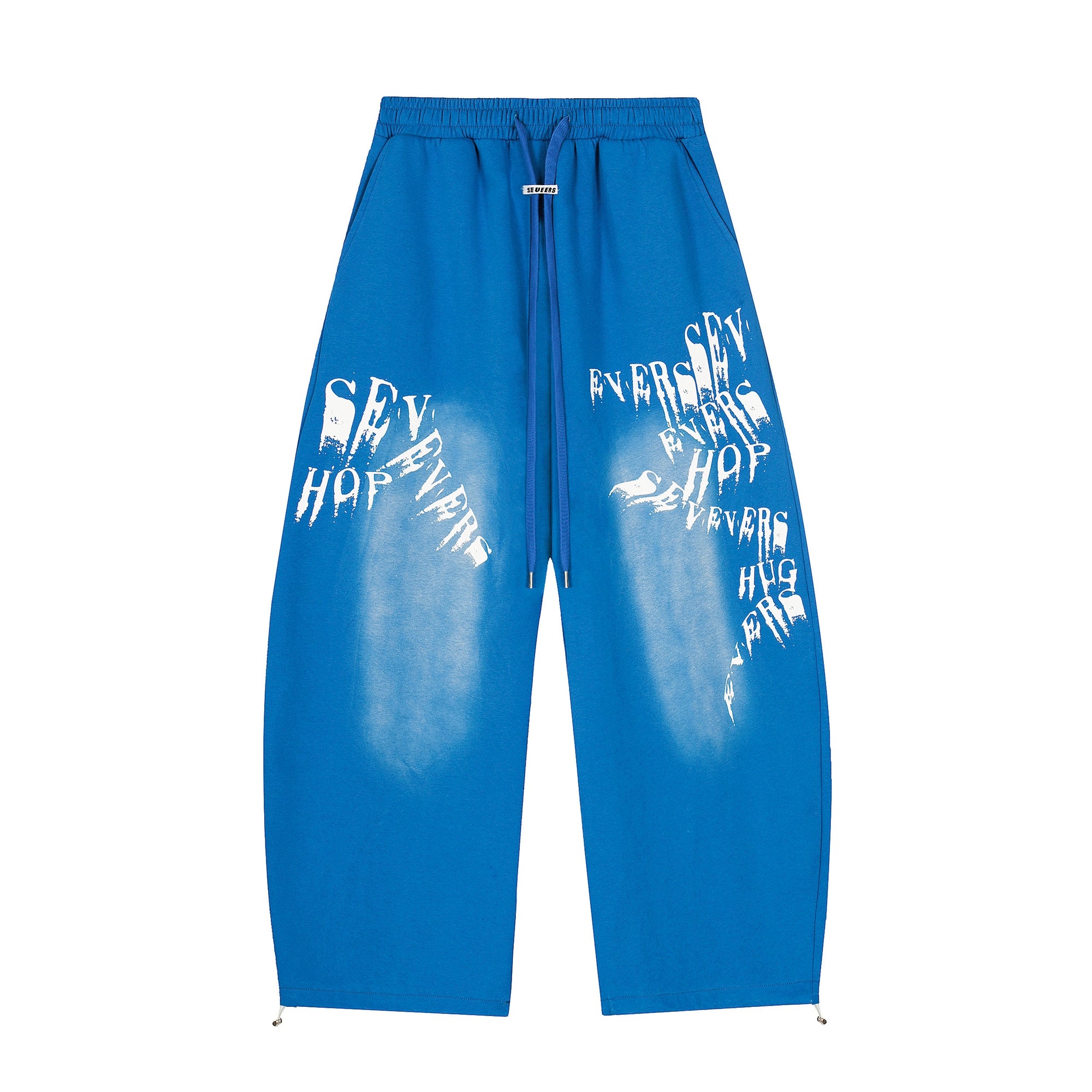 Washed Gradient Letter Print Sweatpants