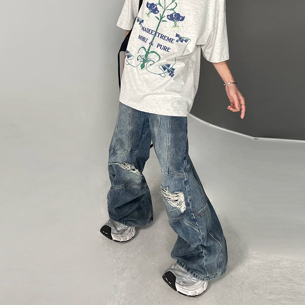 【25s Aug.】Vintage Heavily Distressed Ripped Jeans
