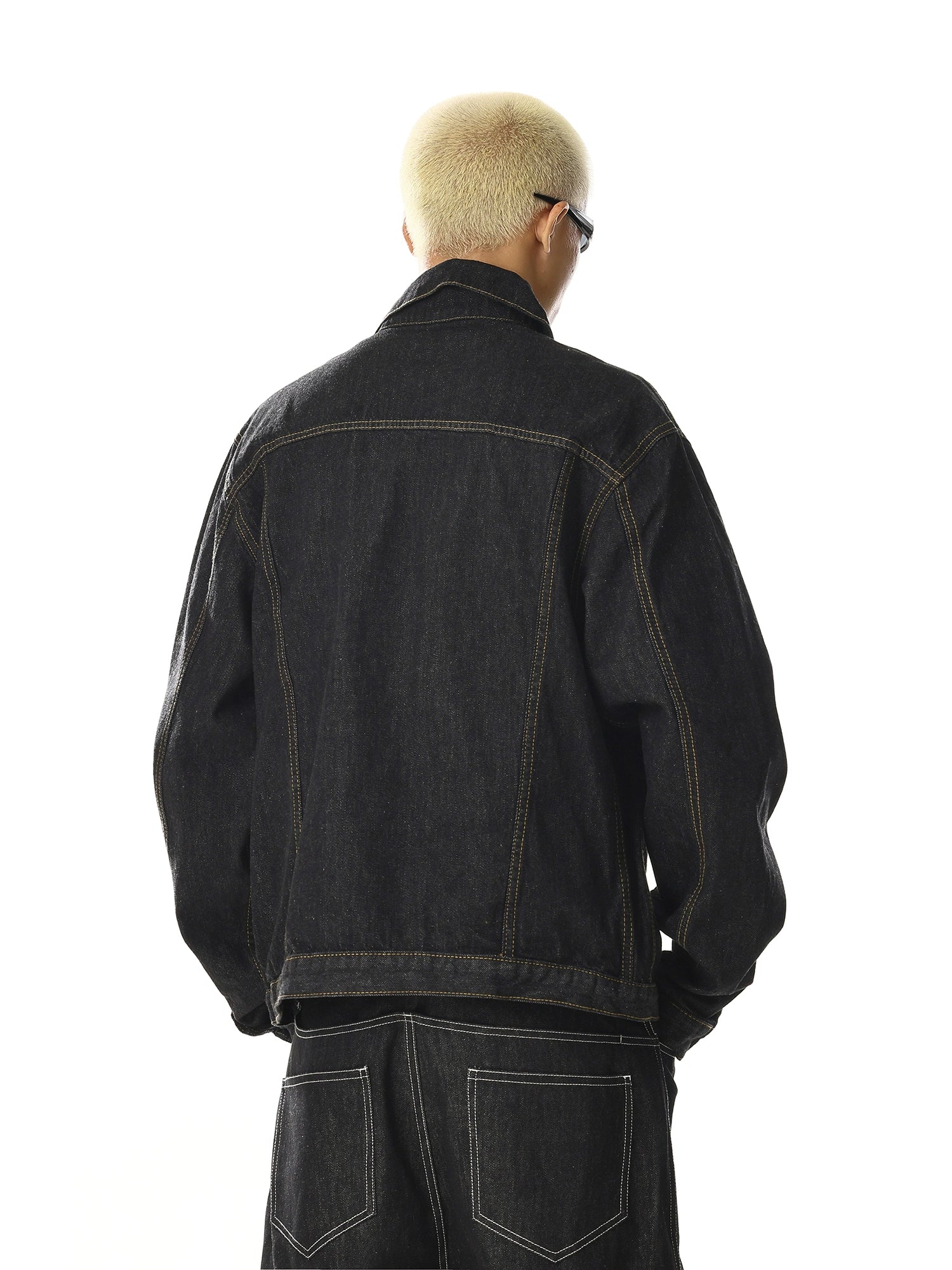 Vintage American Raw Denim Jacket with Pocket Detail Cleanfit Style