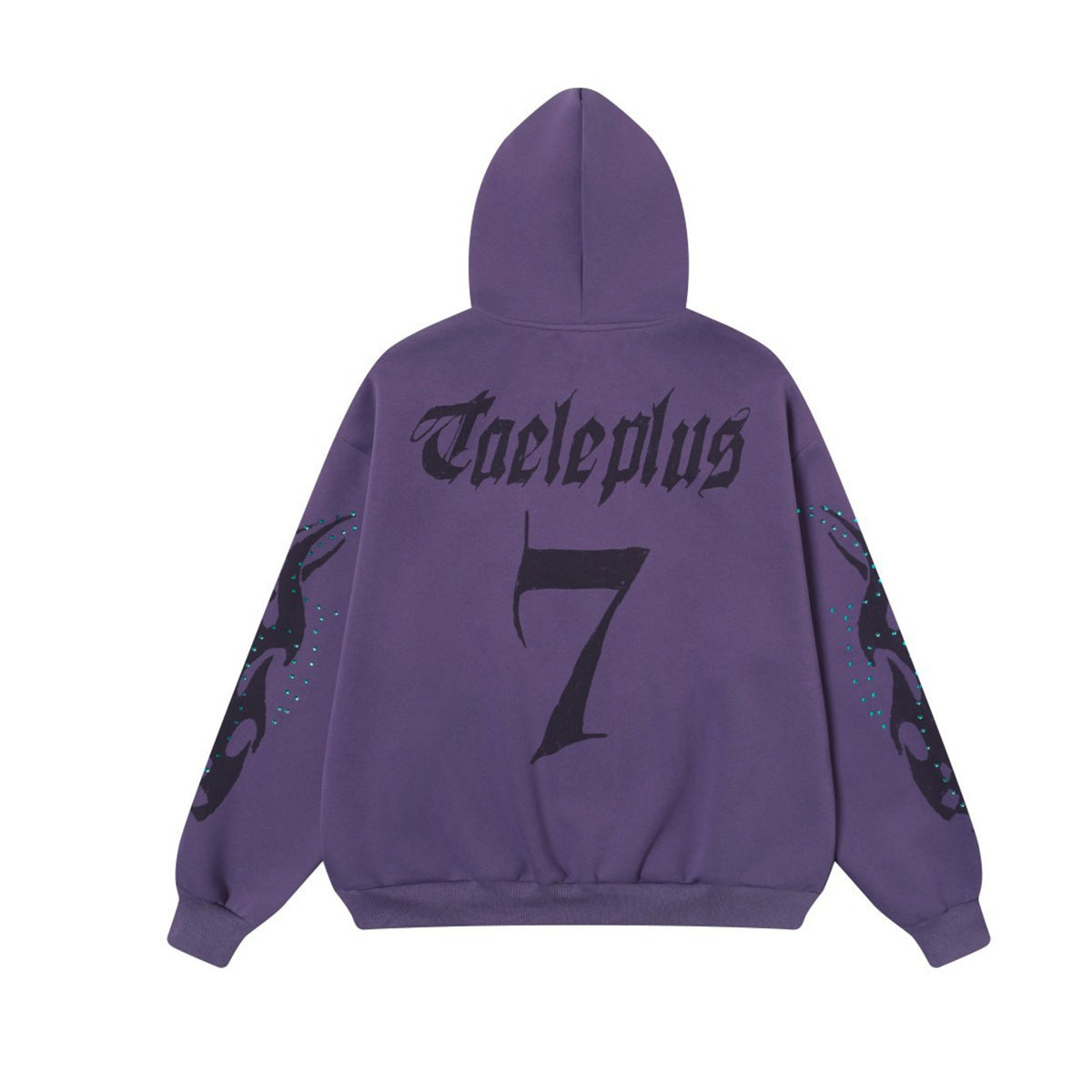 【25s Aug.】Vintage Flame Rhinestone Hoodie Jacket