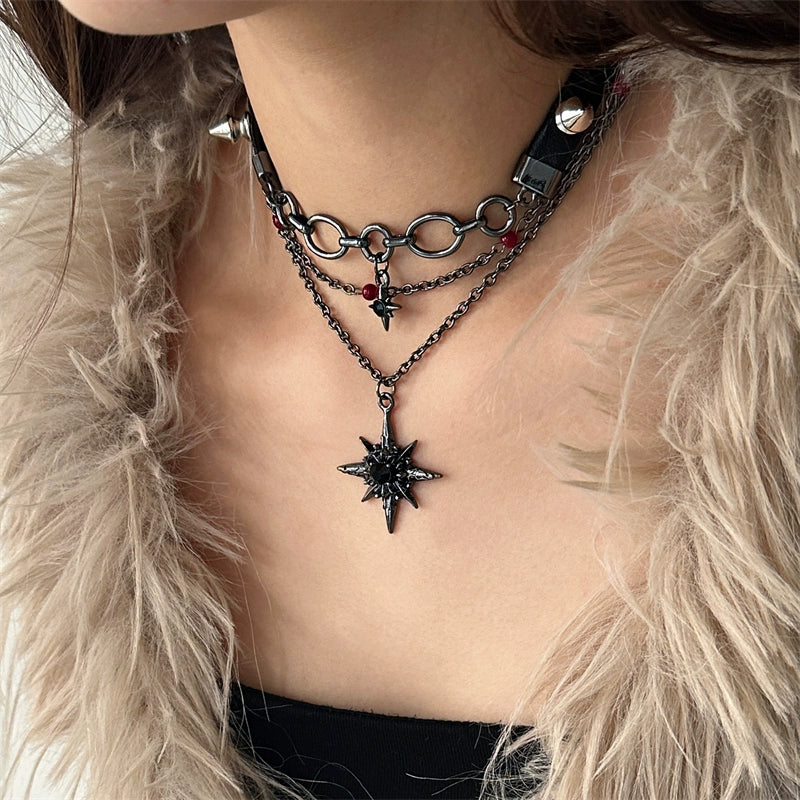 Black Star Choker Necklace
