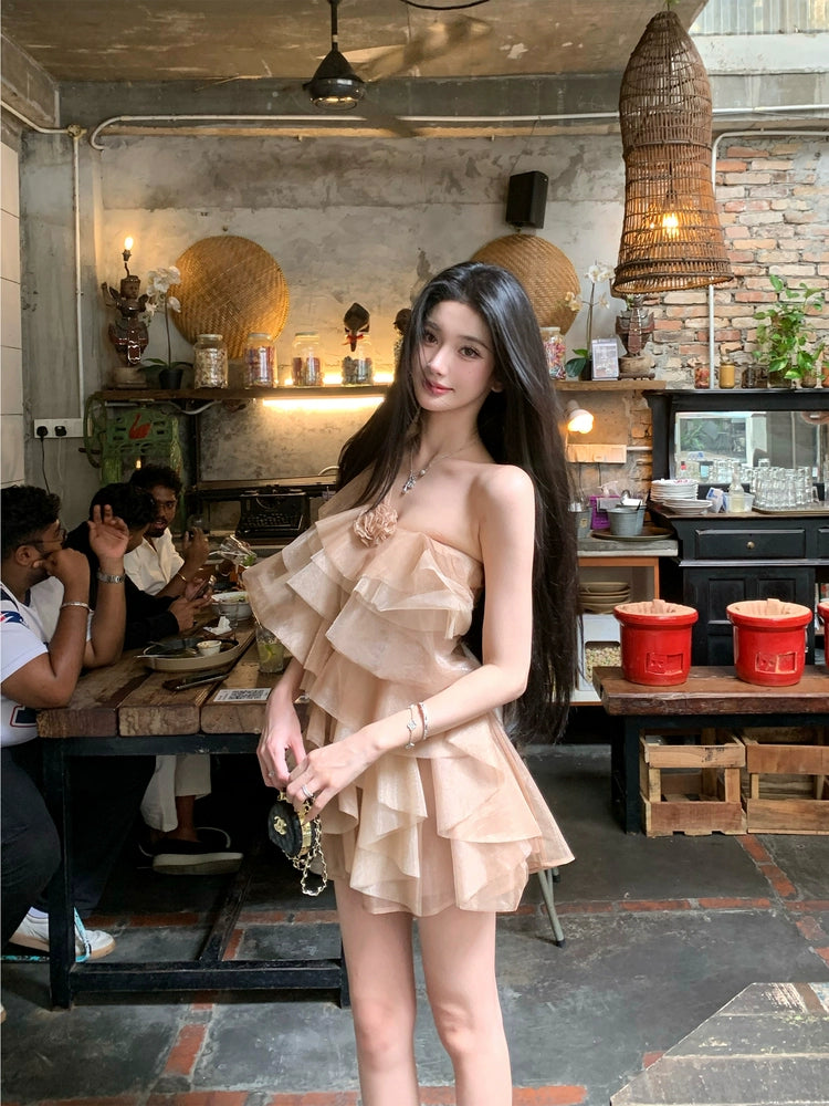 Layered Mesh Princess Dress