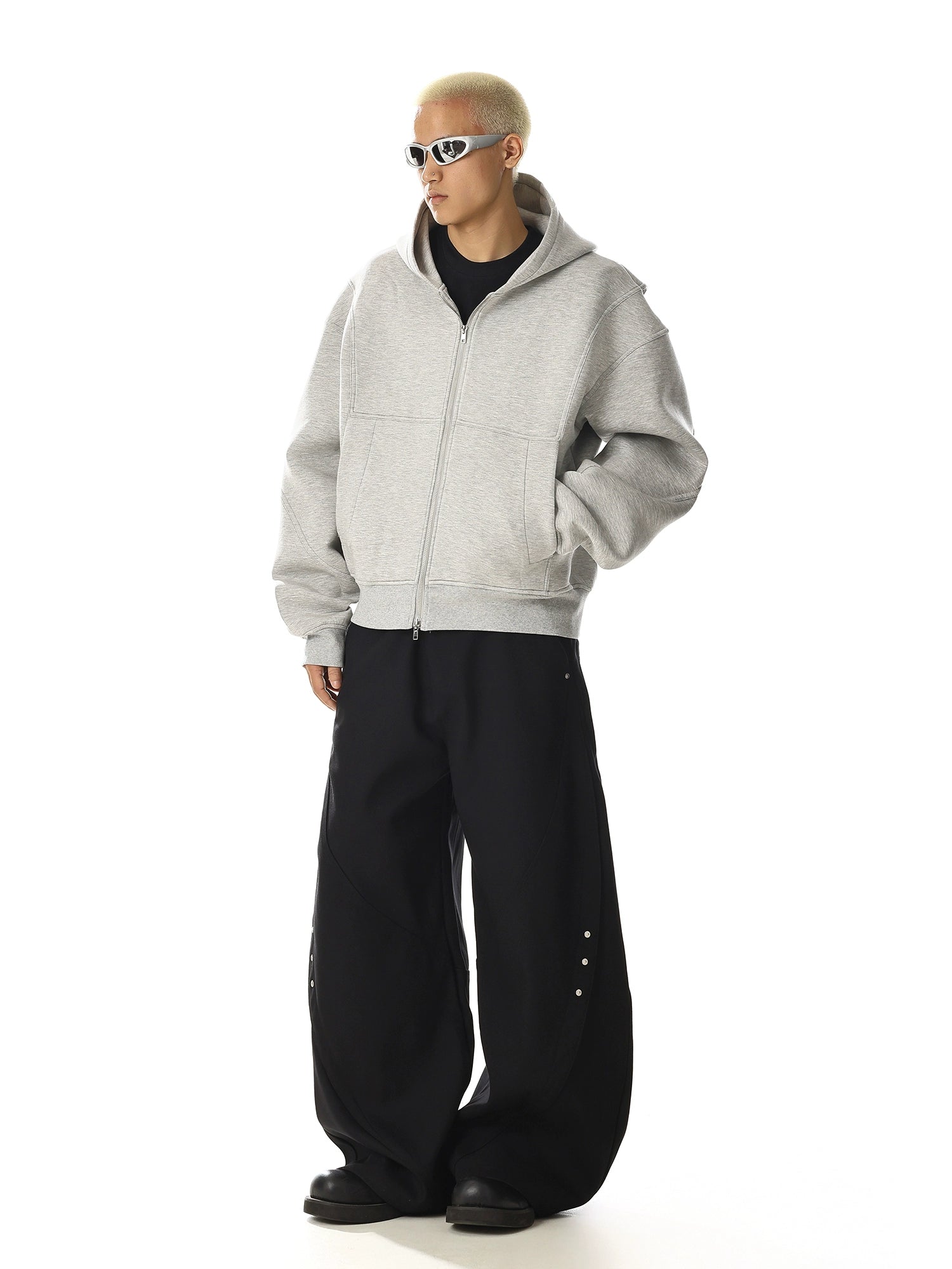 Heavyweight Vintage Hoodie with Oversized Relaxed Fit Design